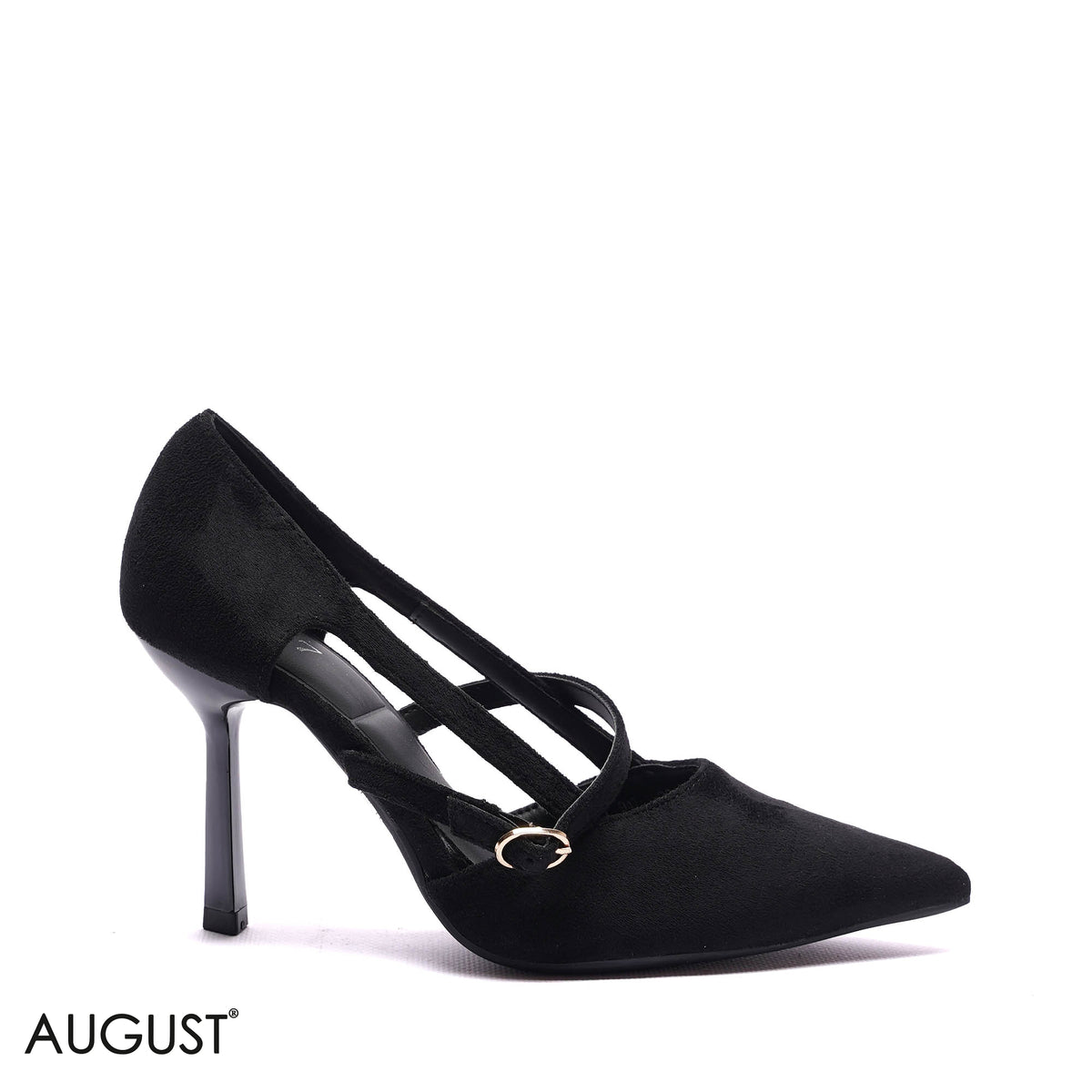 STRAPPY SUEDE POINTED PUMPS