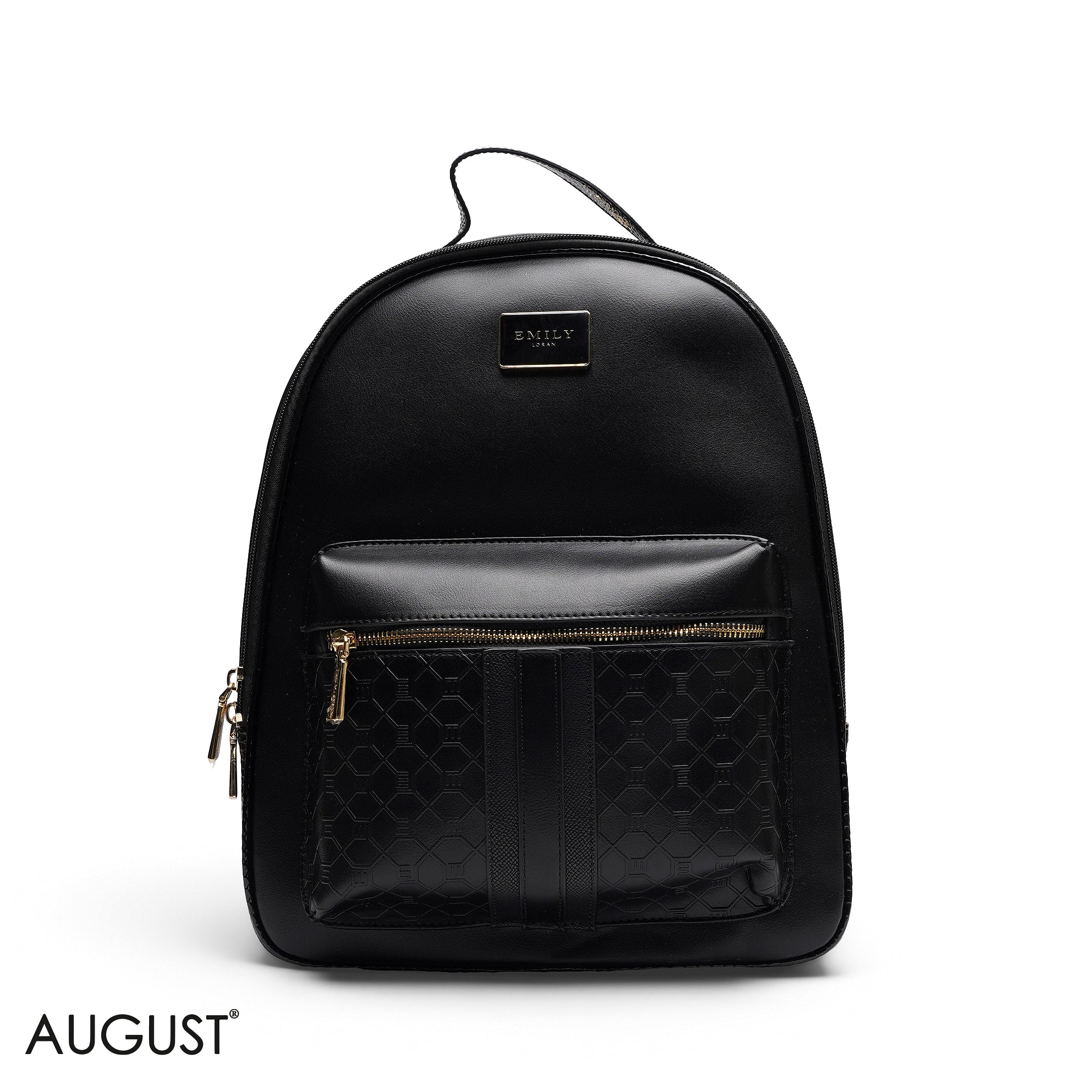 EMBOSSED PANELLED BACKPACK
