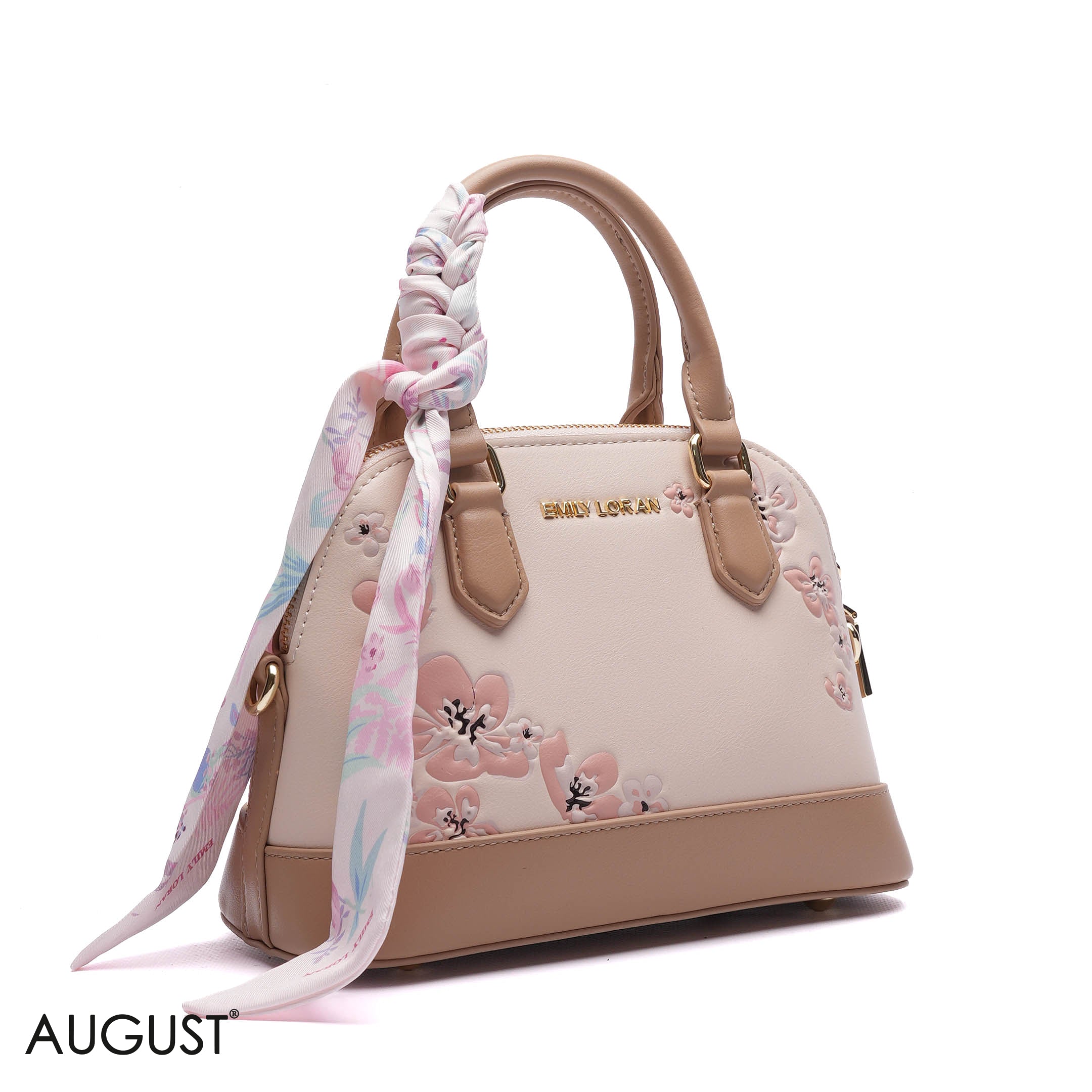 FLORAL DOME HANDBAG WITH SCARF