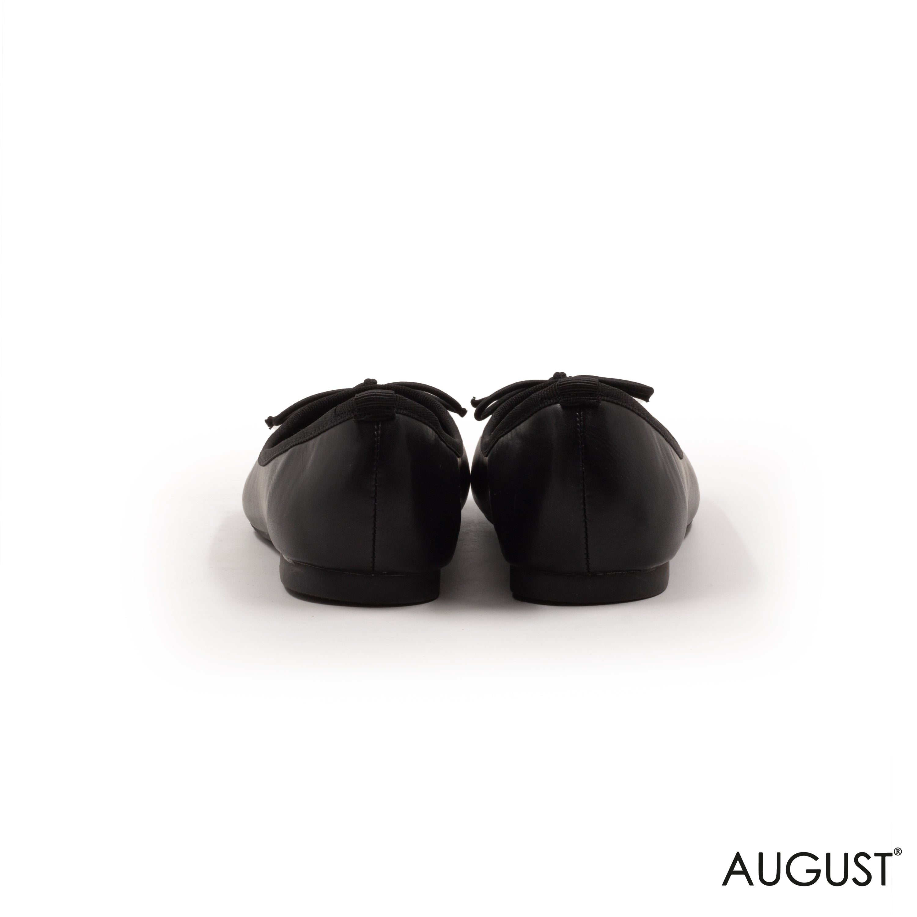 SMOOTH LEATHER BALLET FLATS WITH BOW