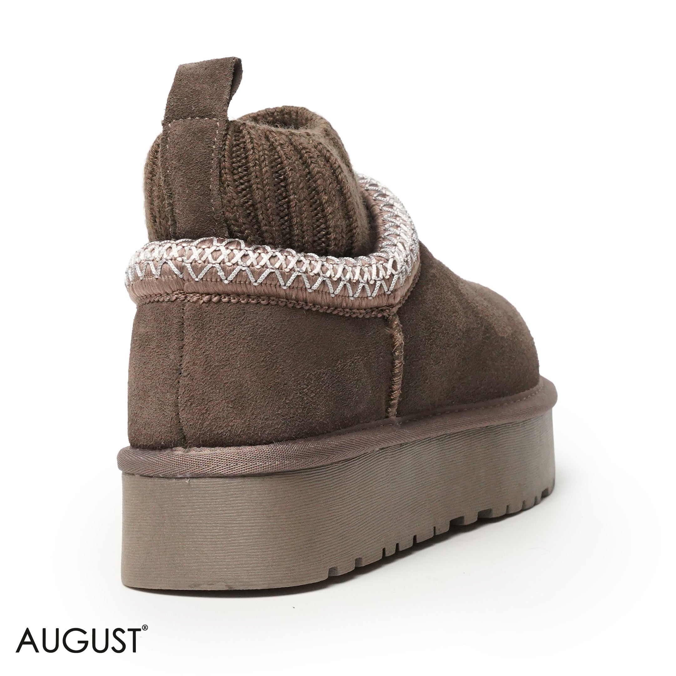 TAUPE SUEDE LEATHER WITH SOCK ANKLE UGGS