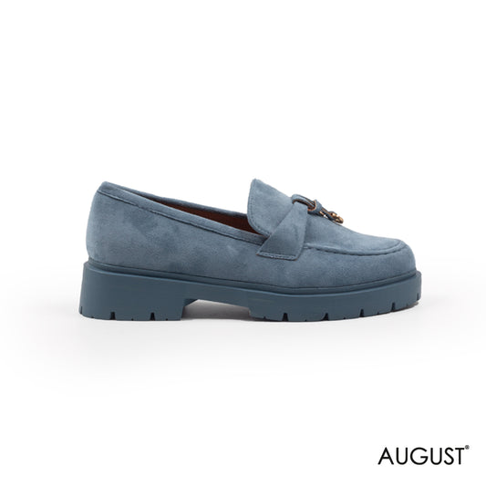 SUEDE LOAFERS WITH BUCKLE