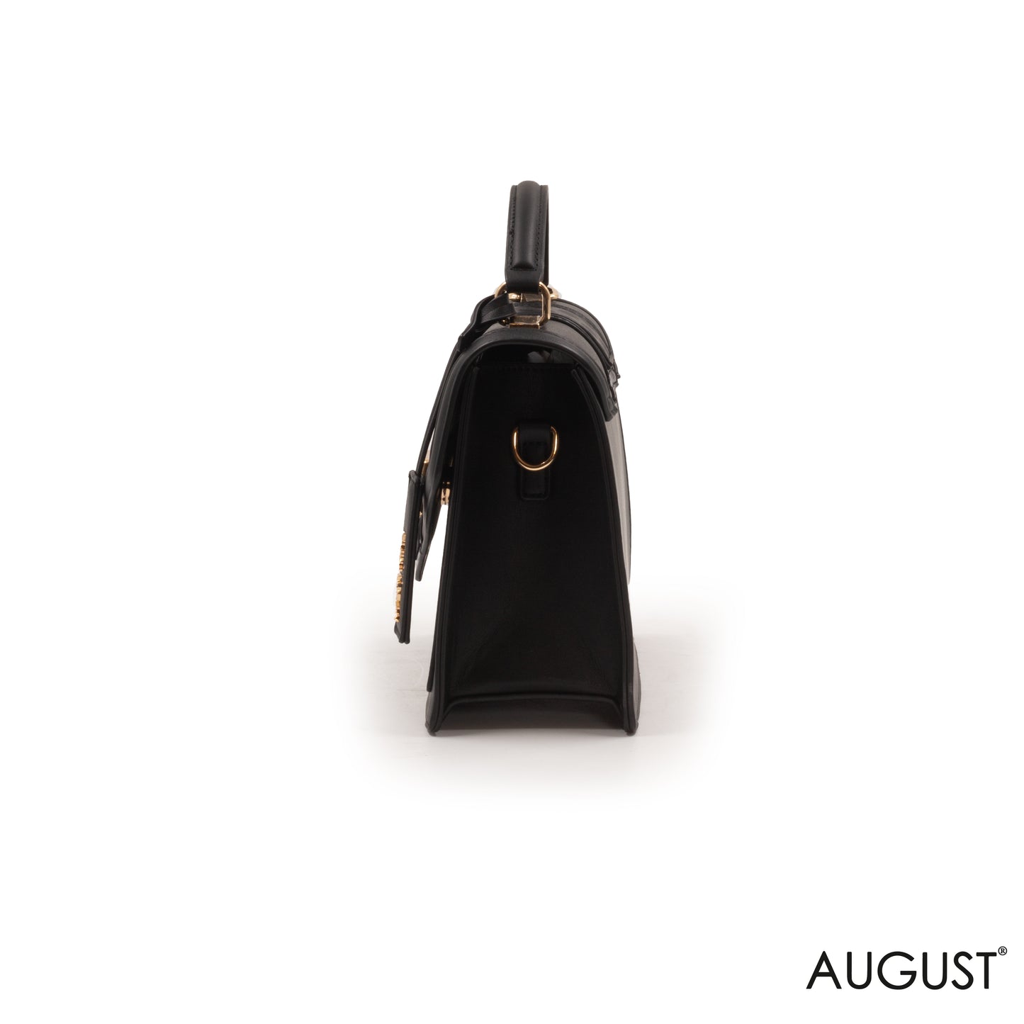 MODREN BLACK LEATHER EMILY LORAN HANDBAG-MED