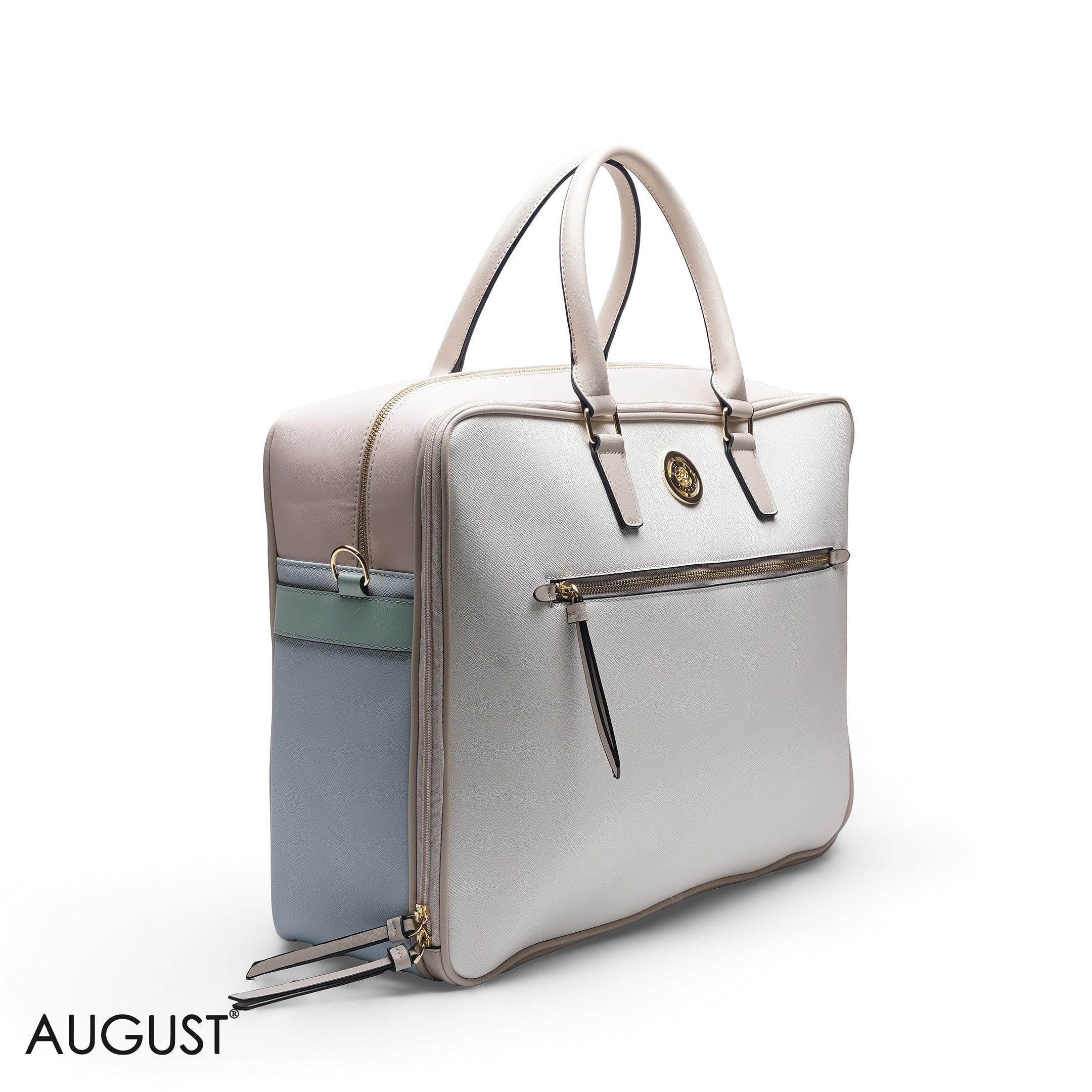 MULTI COLOR FAUX LEATHER CASUAL TRAVEL BAG - LARGE