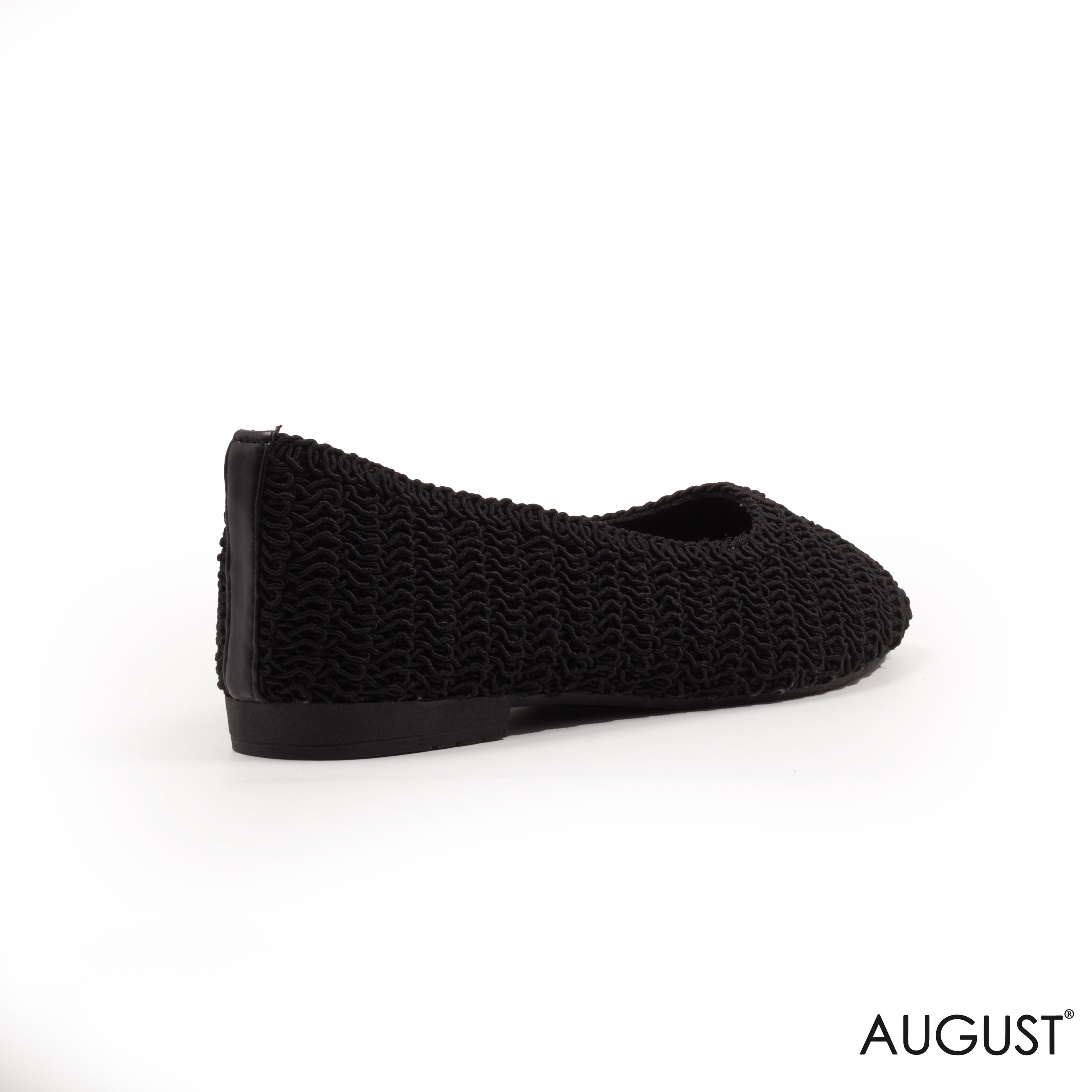 WOVEN BLACK BALLET FLAT