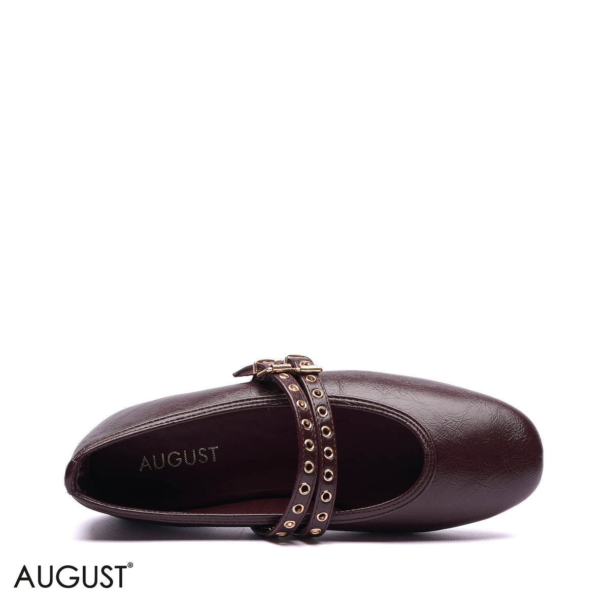 DOUBLE STRAP GROMMET BALLET FLATS