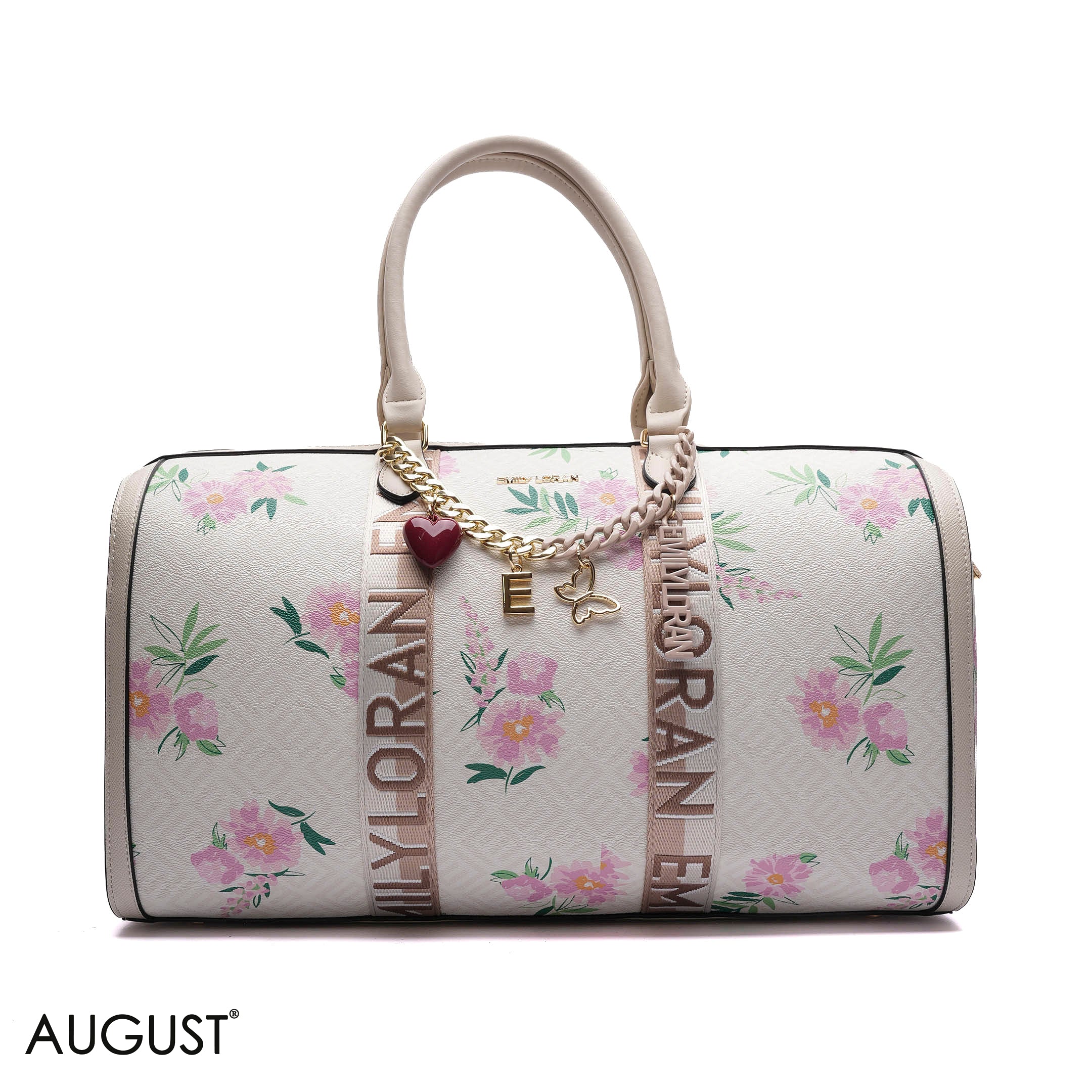 MONOGRAM BARREL BAG WITH CHARM CHAIN - LARGE