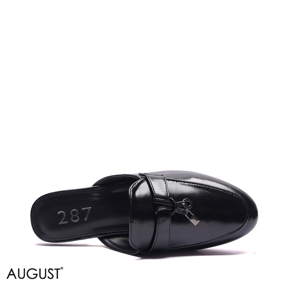 CROC-EMBOSSED HORSEBIT BACKLESS MULES