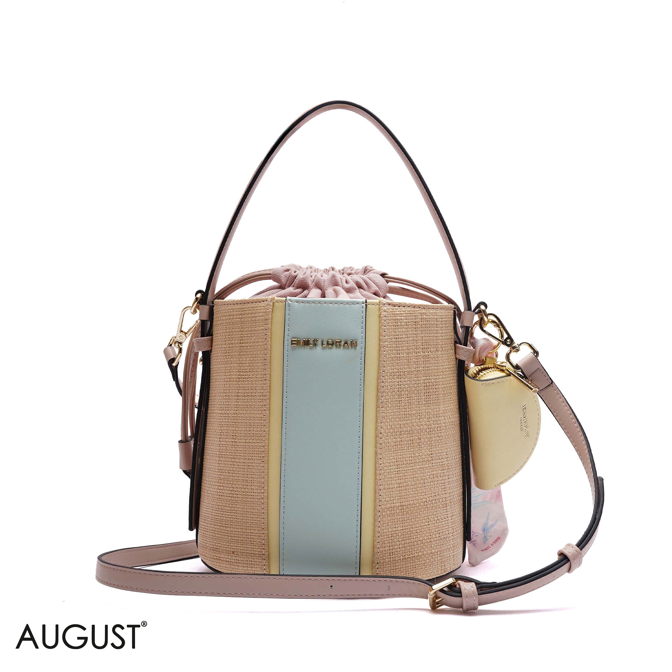 ELEGANT DRAWSTRING BUCKET BAG