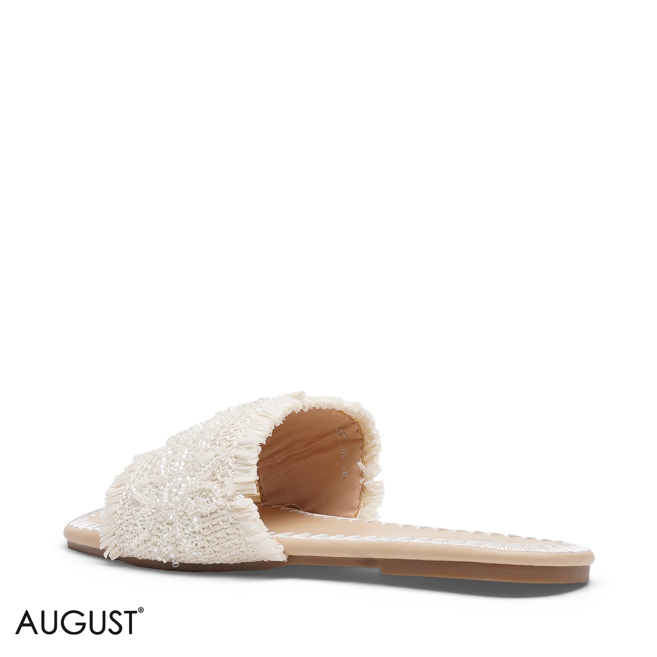 OFF-WHITE SLIPPER WITH BEADED EMBROIDERY