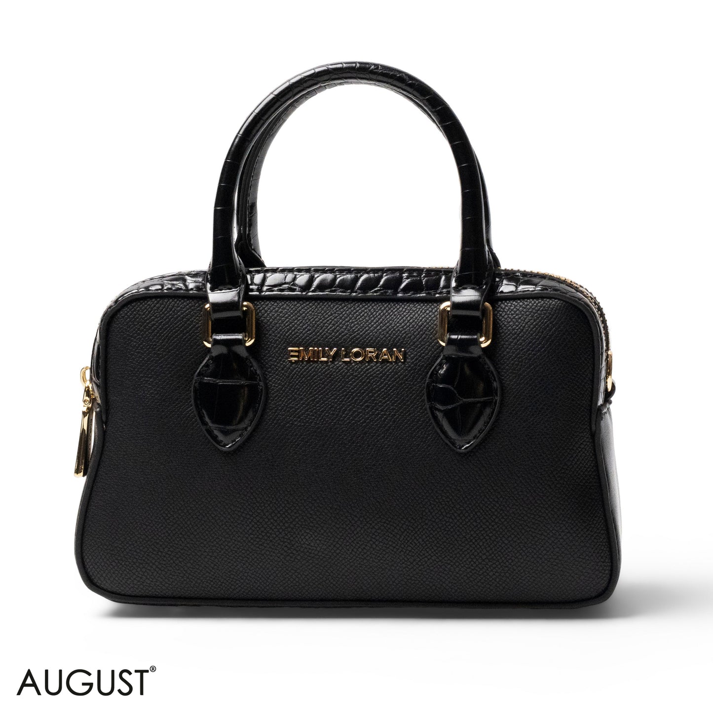 LEATHER HANDBAG WITH MINI WALLET LEOPARD-SMALL