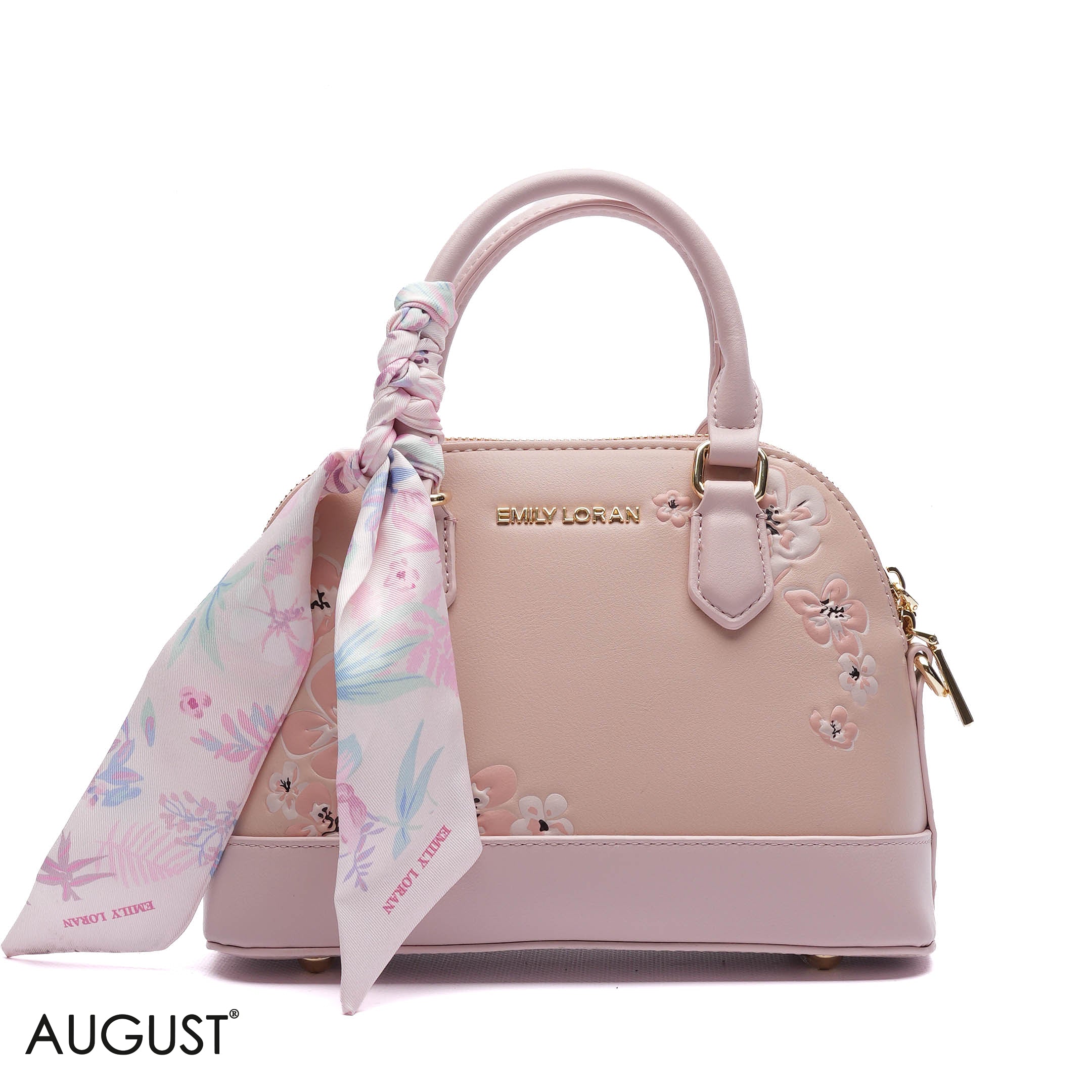 FLORAL DOME HANDBAG WITH SCARF