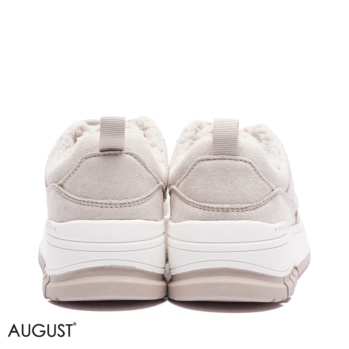 FAUX FUR SUEDE PLATFORM SNEAKERS