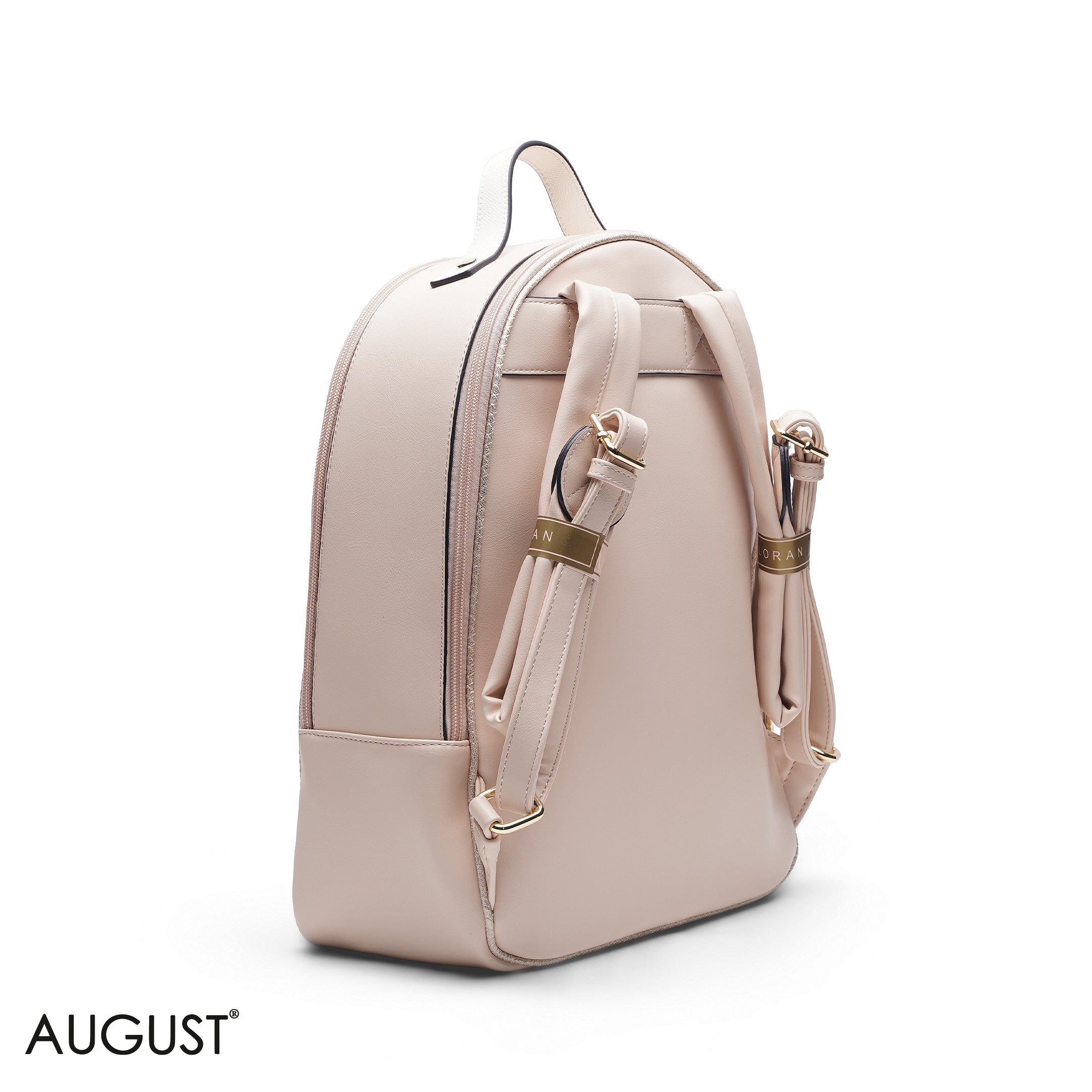 BABY PINK FLORAL BACKPACK BAG - LARG