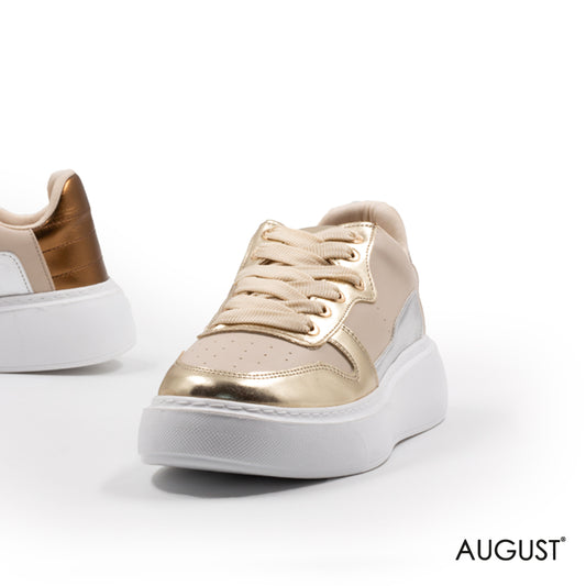 METALLIC MIX-COLOR LEATHER SHOES
