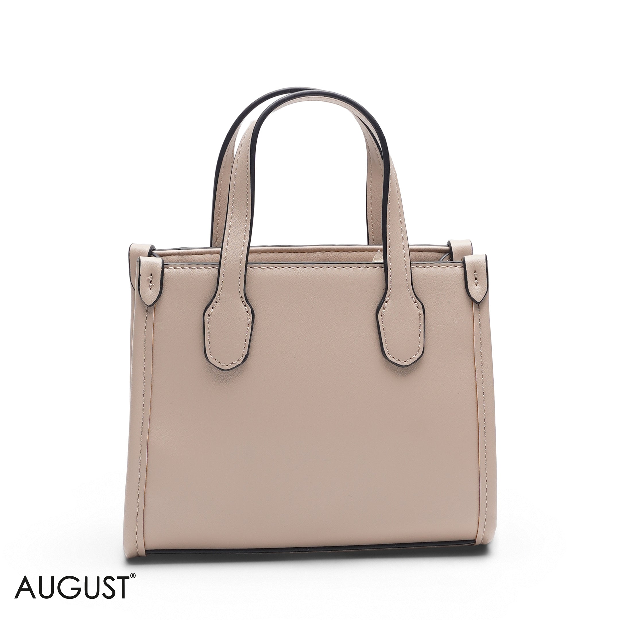 MINI BEIGE & PINK SNAKESKIN BAG WITH GOLD METAL STRAP