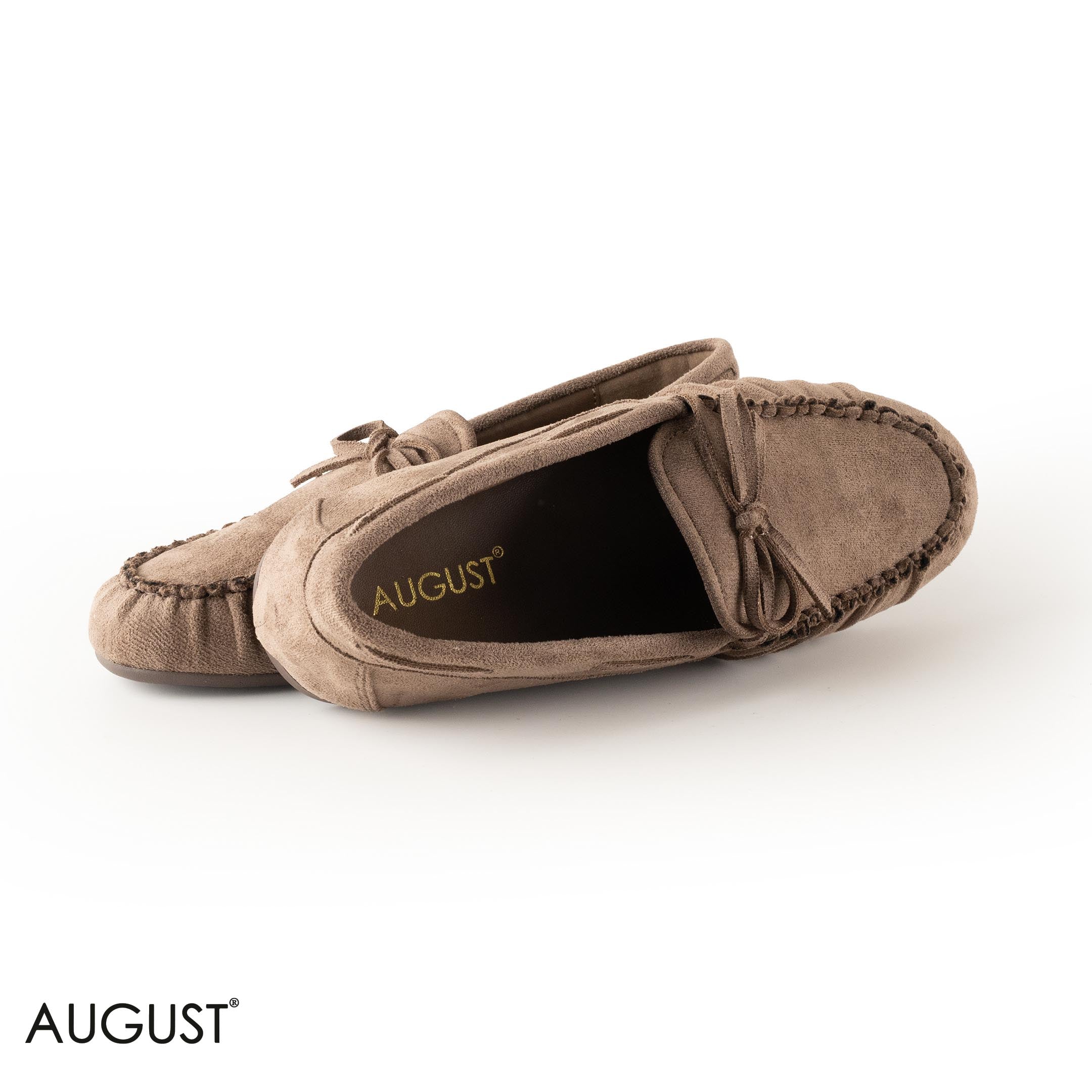 KHAKI SUEDE LEATHER WITH MINI BOW