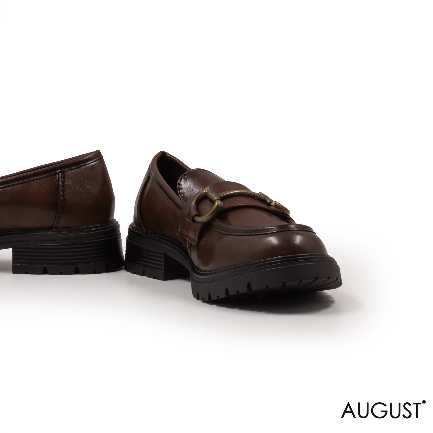 SPLIT LEATHER LOAFERS WITH BUCKLE