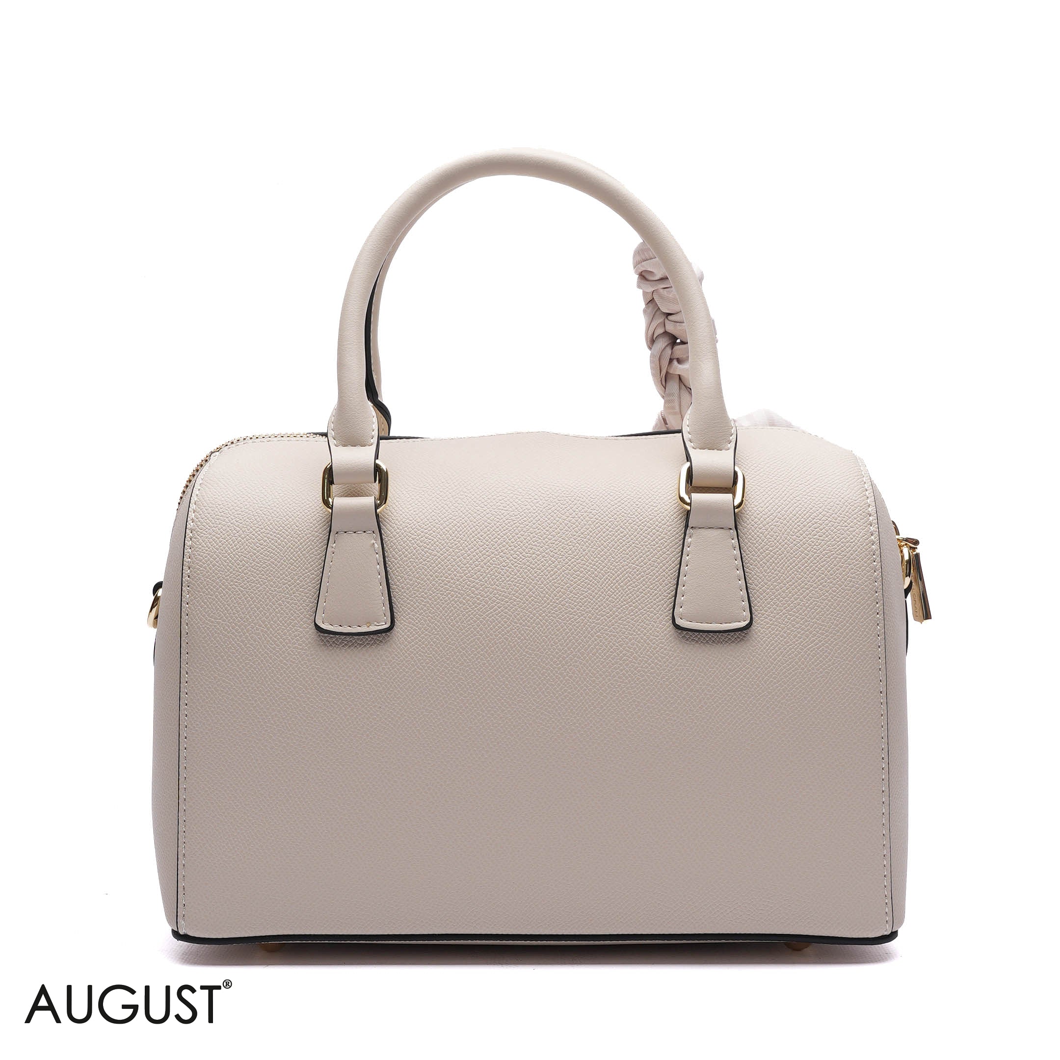 EMILY EMBOSSED LOGO BARREL BAG - MED
