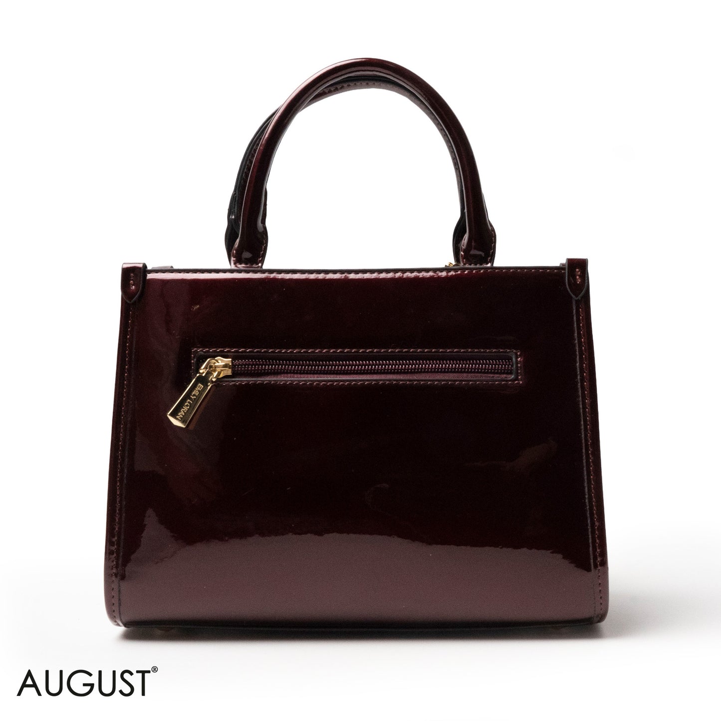 CLASSIC GLOSSY LEATHER PATTERNED HANDBAG - MED
