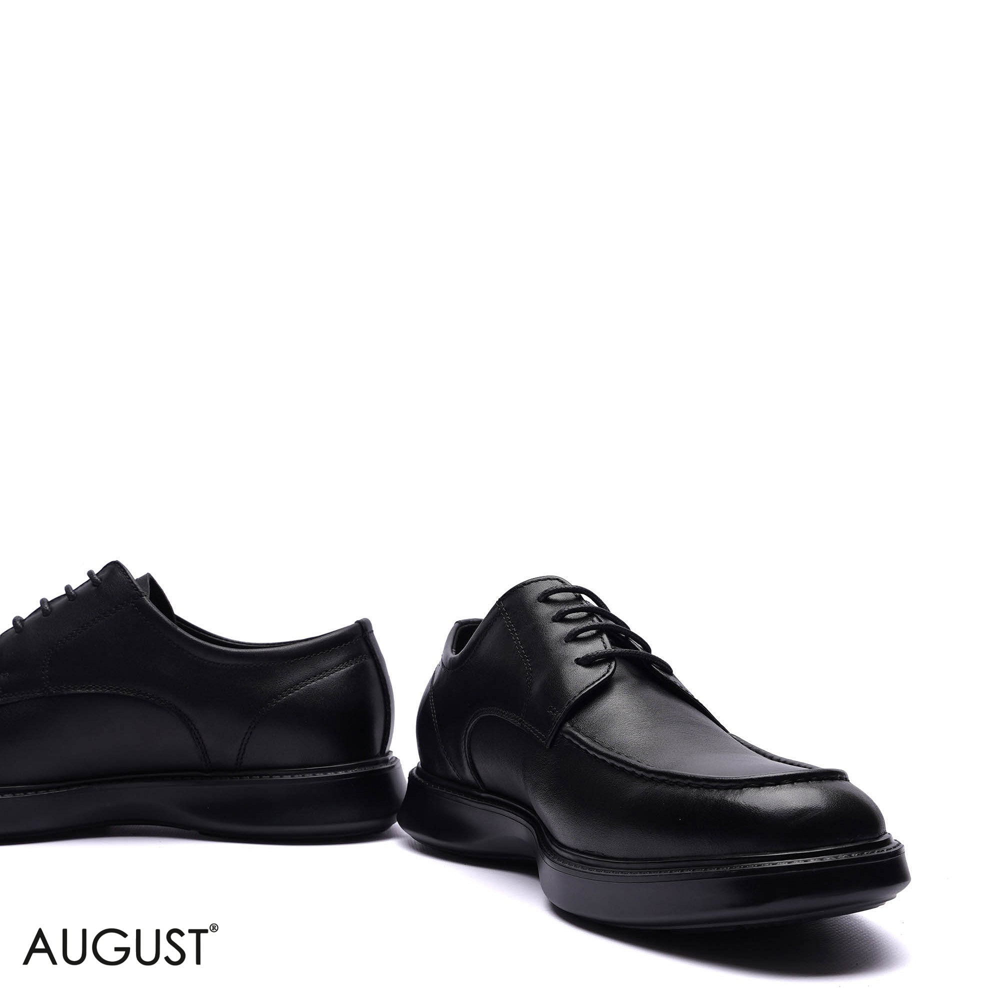 Premium Leather Moc-Toe Derby Casuals