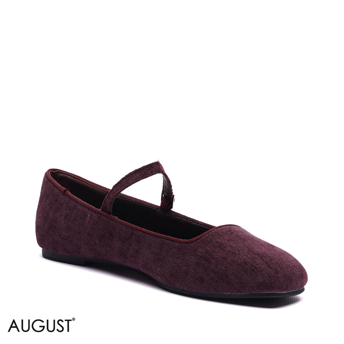 VELVET MARY JANE BALLET FLATS