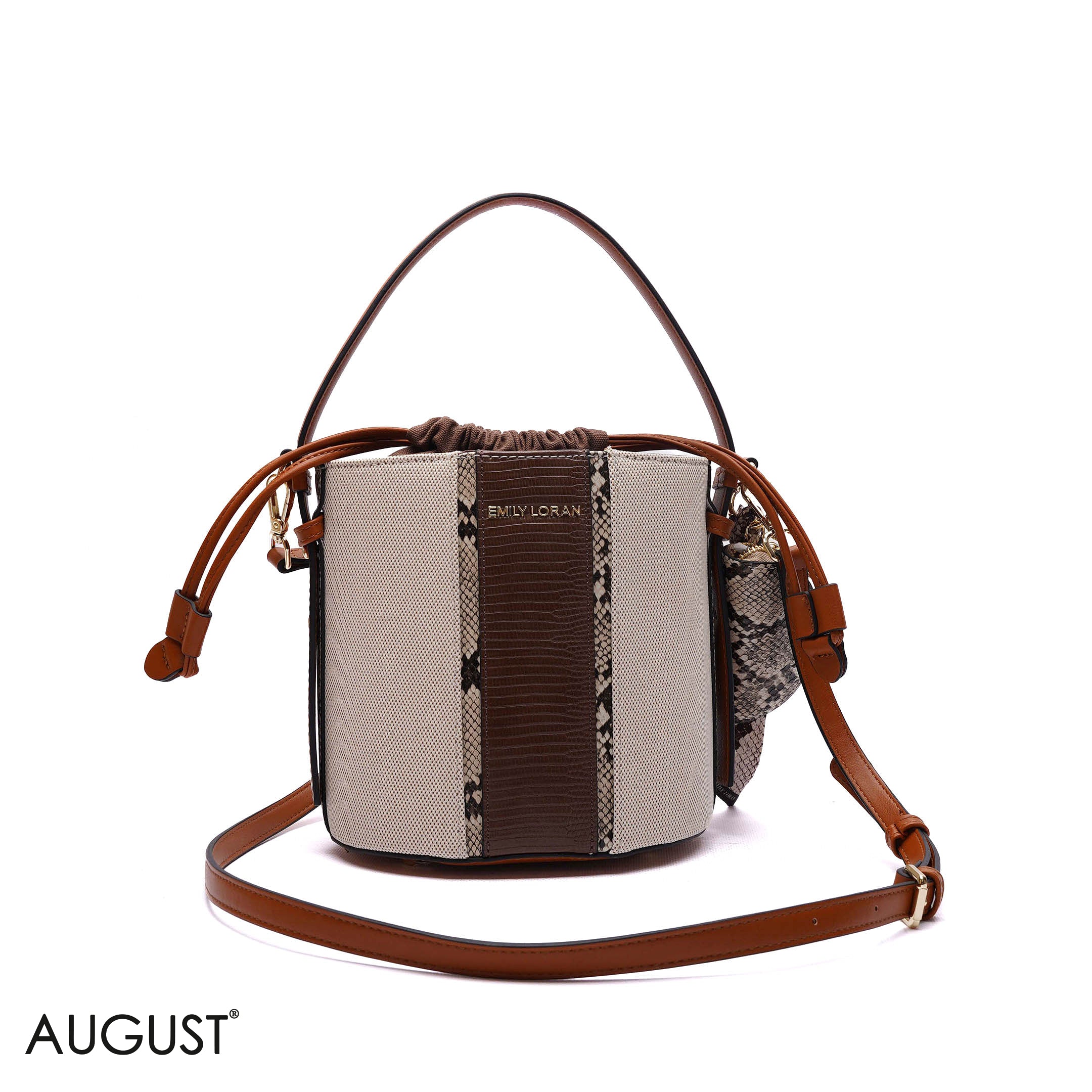 ELEGANT DRAWSTRING BUCKET BAG