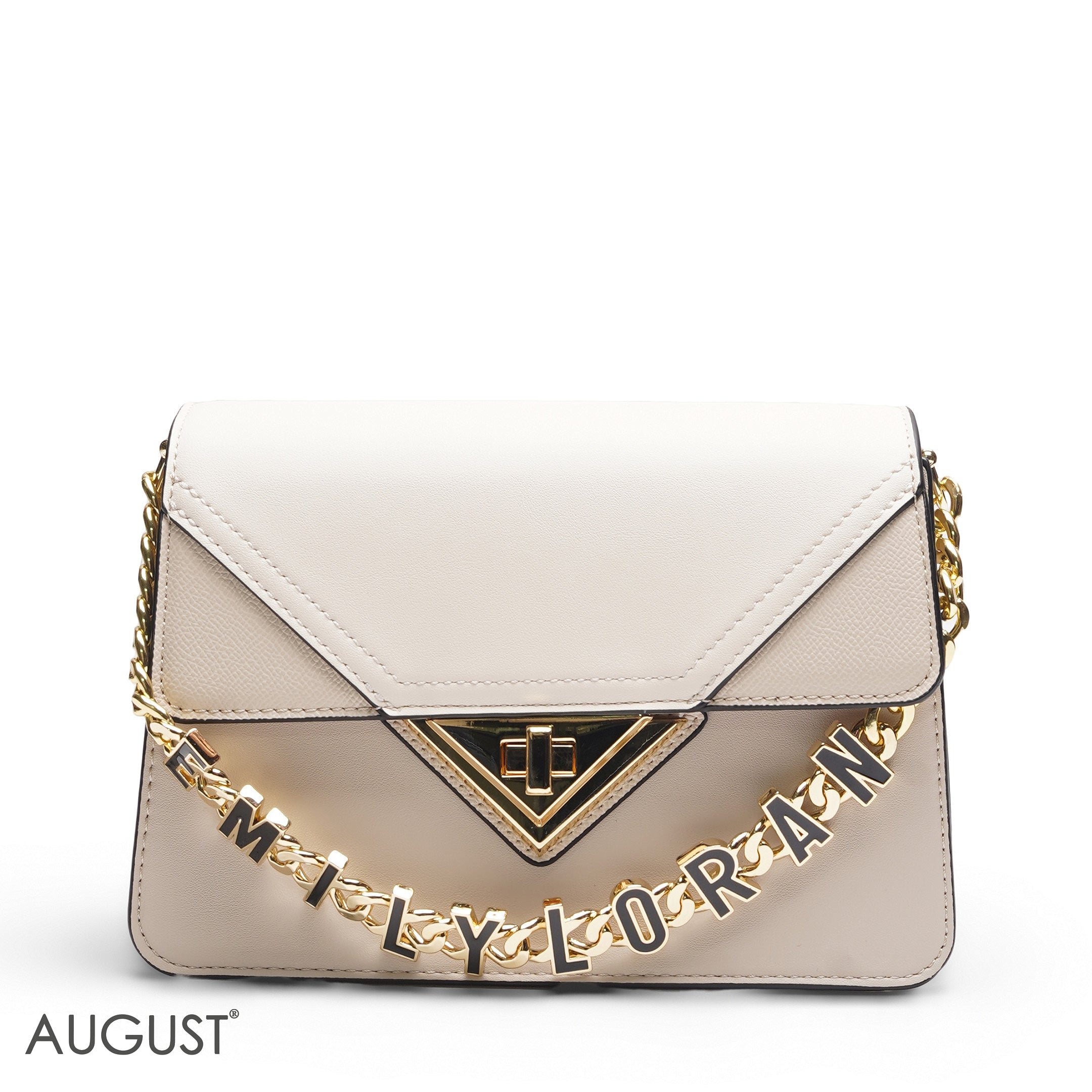 EMILY LORAN SOLID BEIGE ENVELOPE BAG - MED