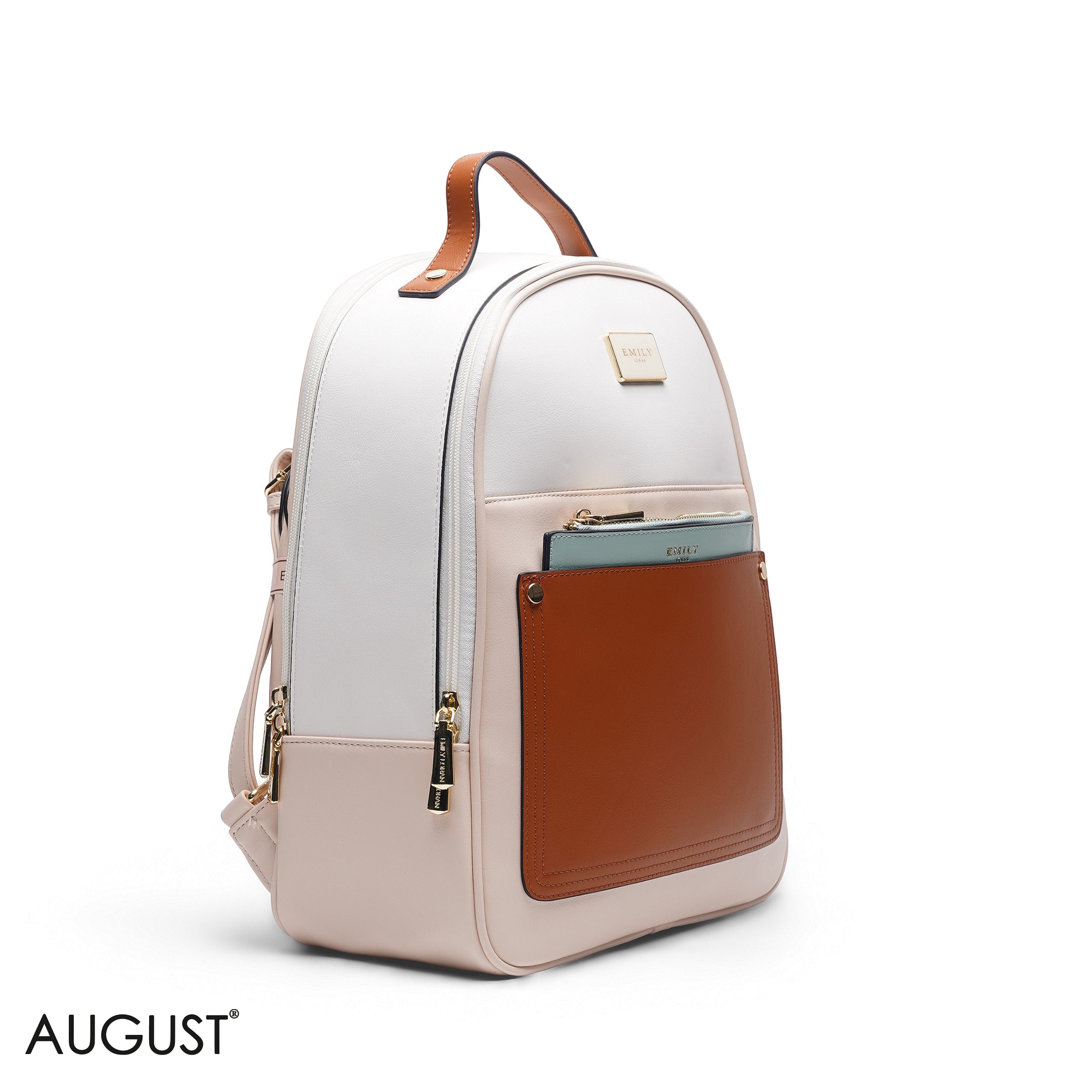 MULTI COLOR BACKPACK BAG WITH FRONT POUCH - LARGE