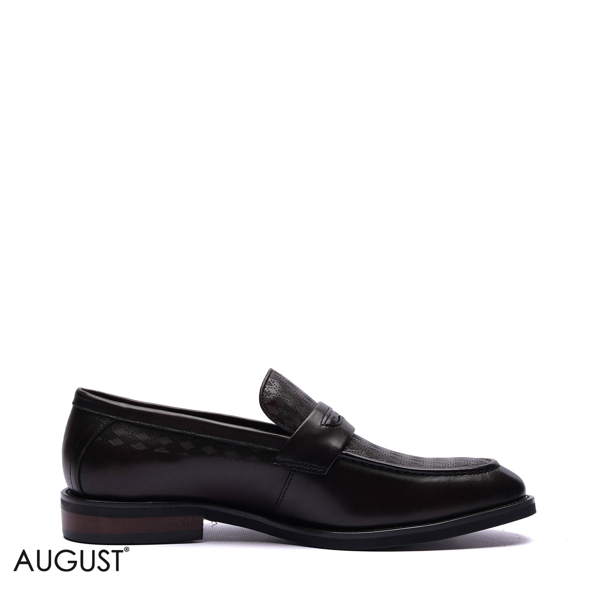 Premium Leather Textured Penny Loafers