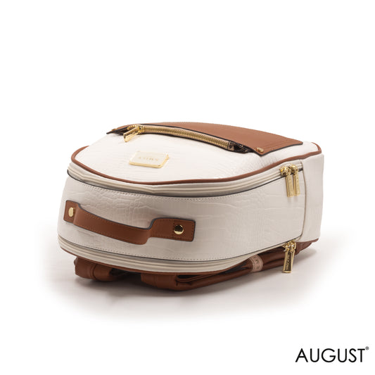 WHITE CROC BACKPACK WITH MINI SNAKE WALLET