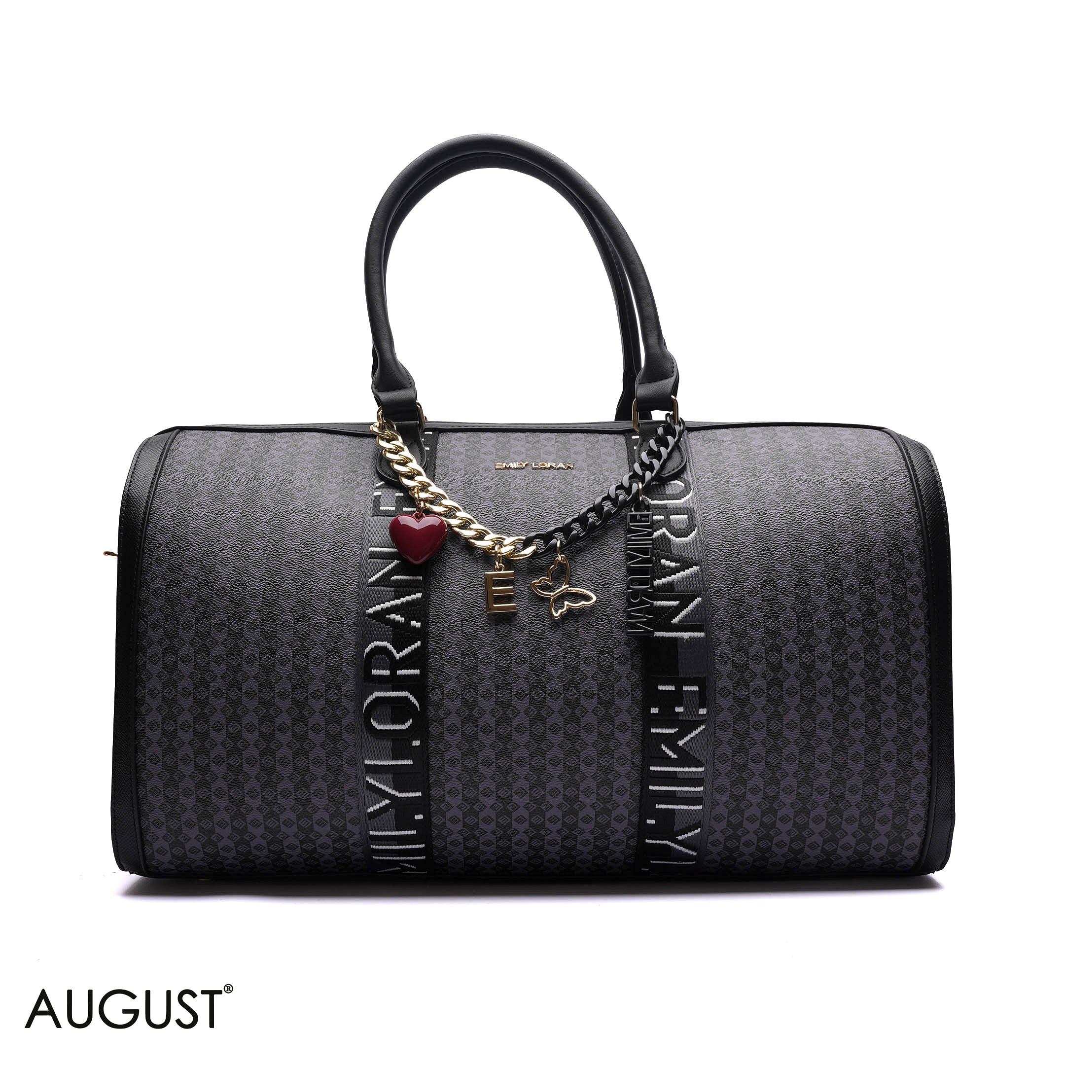 MONOGRAM BARREL BAG WITH CHARM CHAIN - LARGE