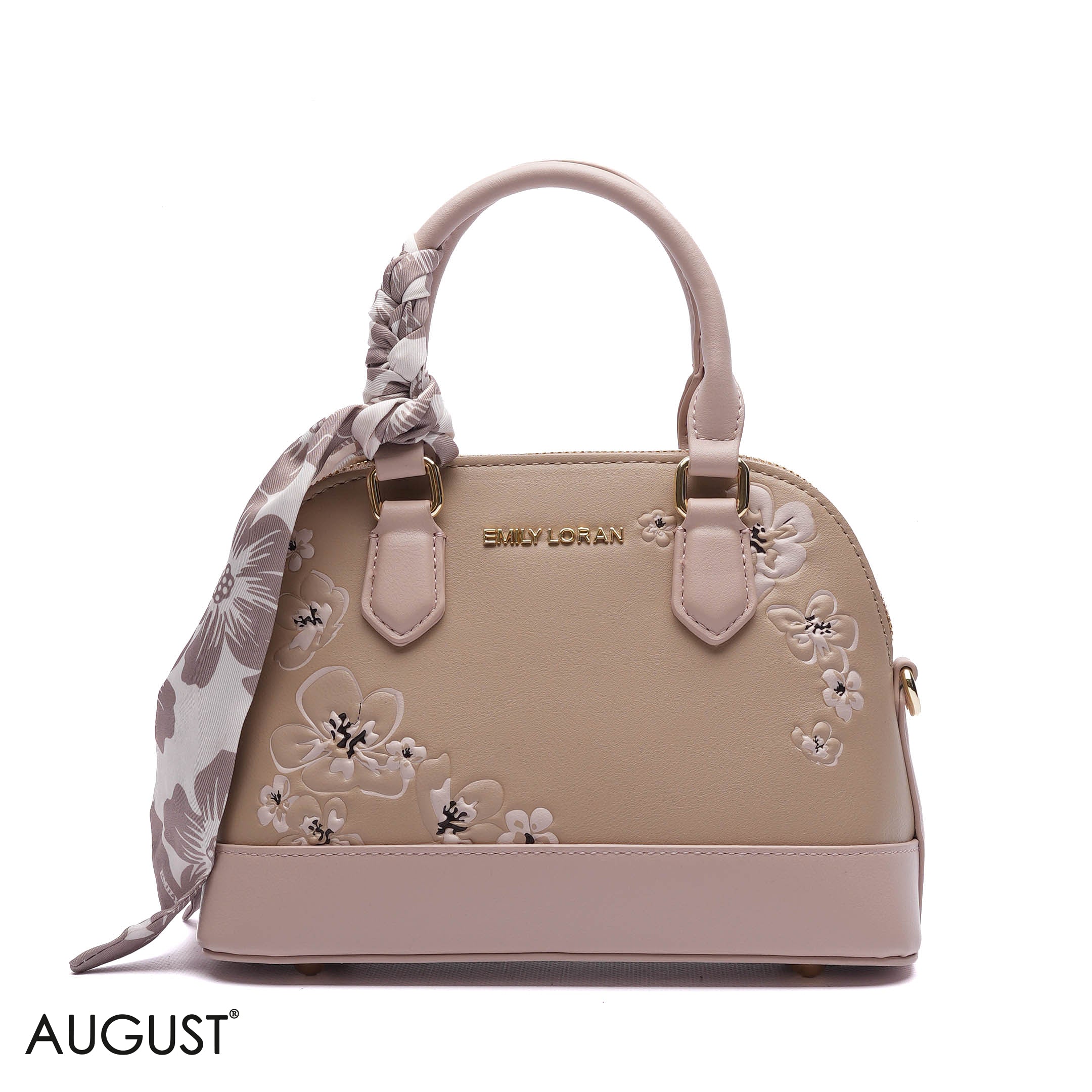FLORAL DOME HANDBAG WITH SCARF