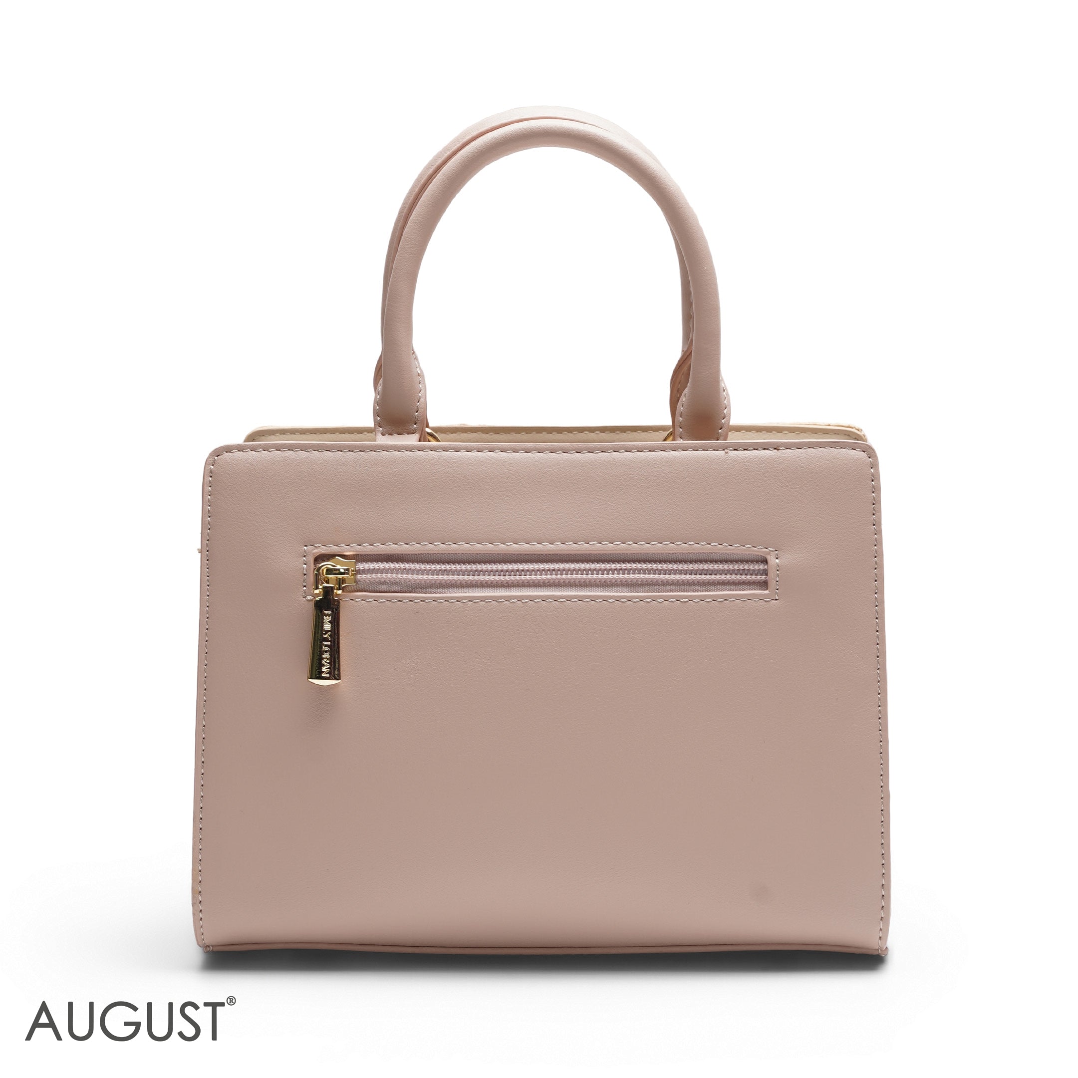 EMILY STRAW TEXTURE BAG WITH FLORAL ACCENTS - MED