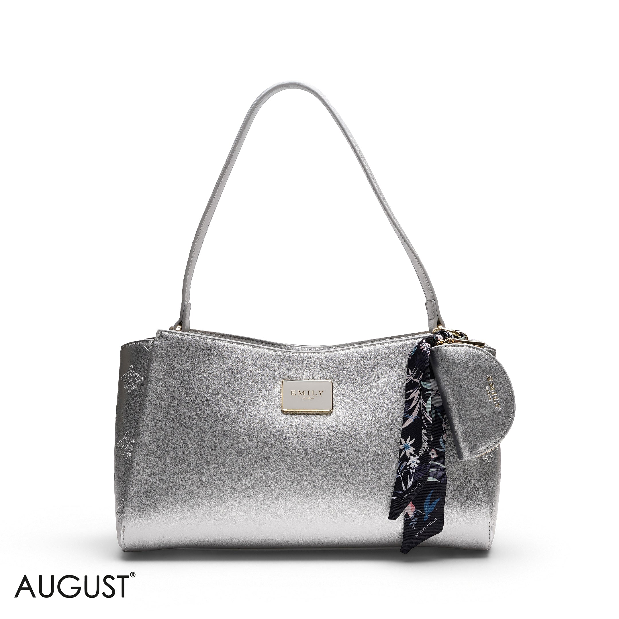 SHOULDER BAG WITH SCARF AND COIN PURSE