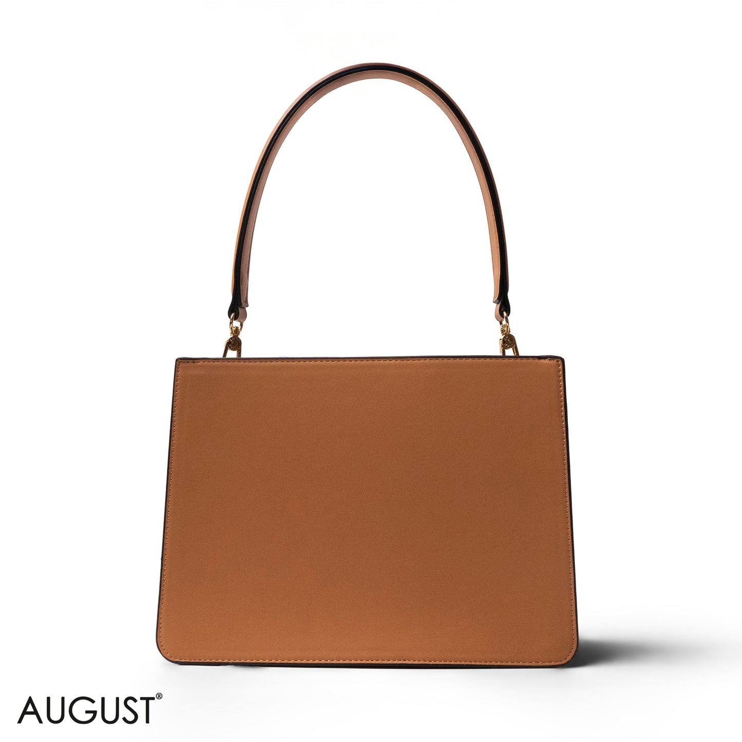 MATTE SMOOTH LEATHER HANDBAG WITH ACCESSORIES -MED