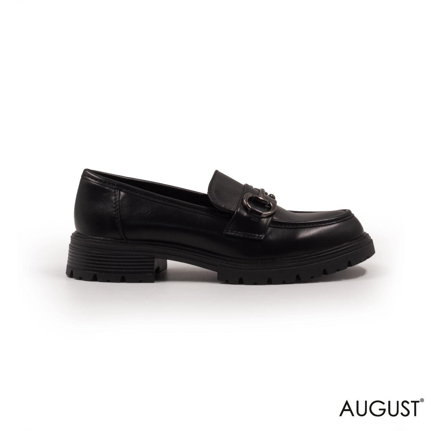 SPLIT LEATHER LOAFERS WITH BUCKLE