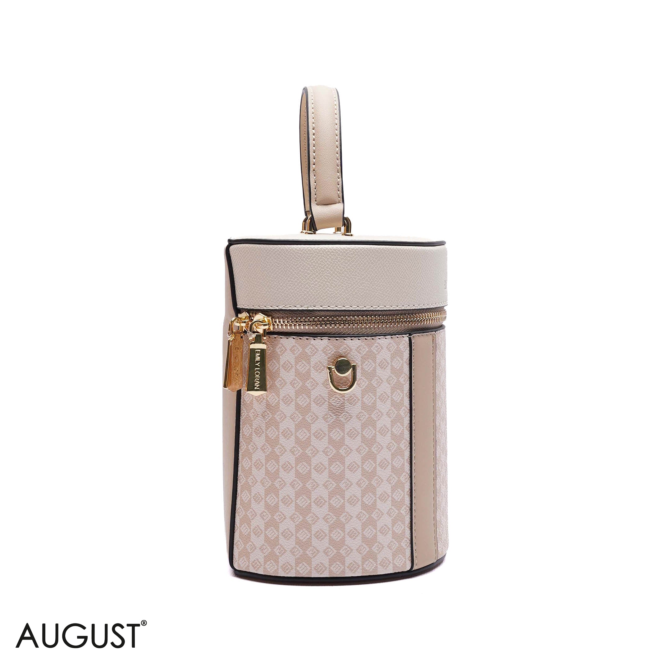 ELEGANT STRUCTURED CYLINDER VANITY BAG
