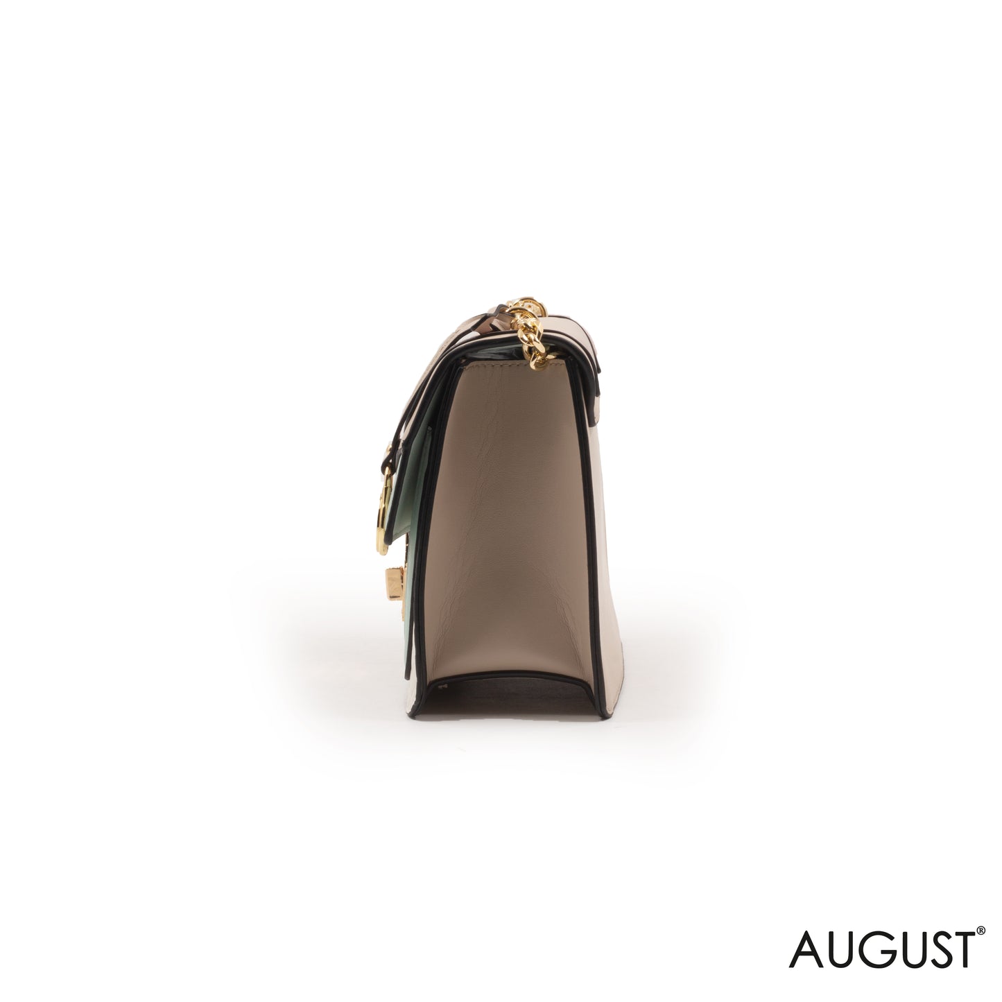 MIXED COLOR CROSSBODY BAG WITH FLAP DETAILS-MED