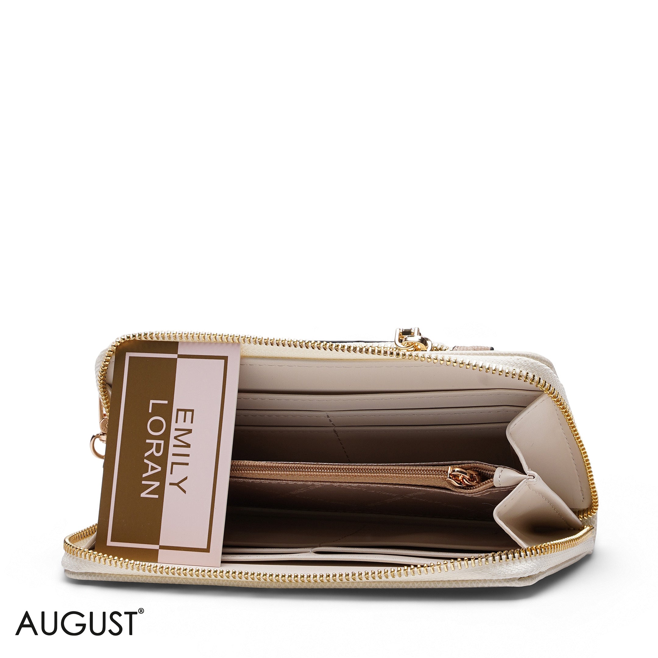 EMILY LORAN BEIGE MULTI-POUCH WALLET