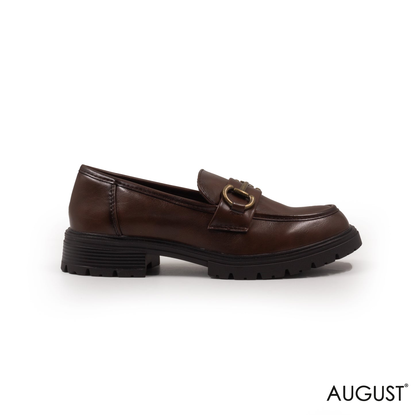 SPLIT LEATHER LOAFERS WITH BUCKLE