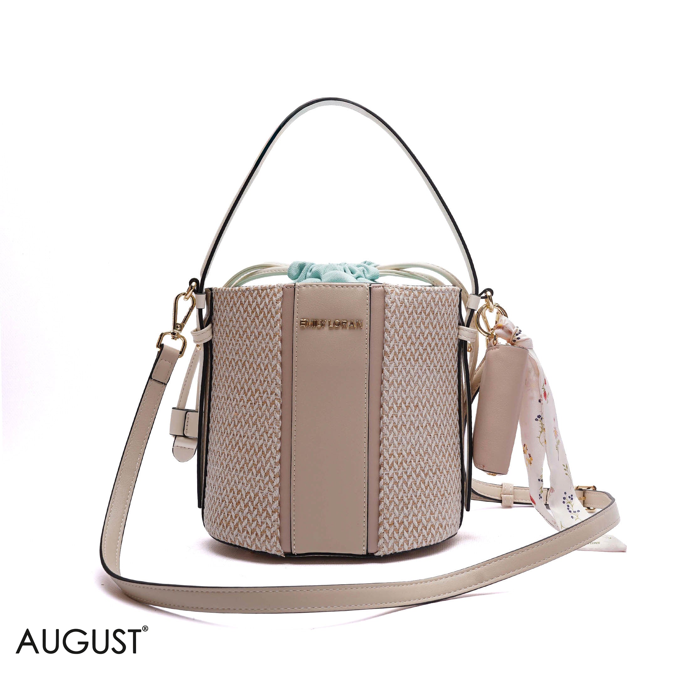 ELEGANT DRAWSTRING BUCKET BAG