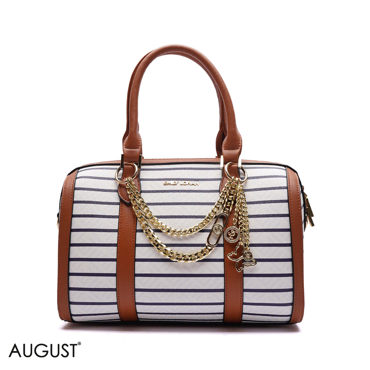 HANDBAG SOFT LEATHER WITH GOLD CHAIN - MEDIUM