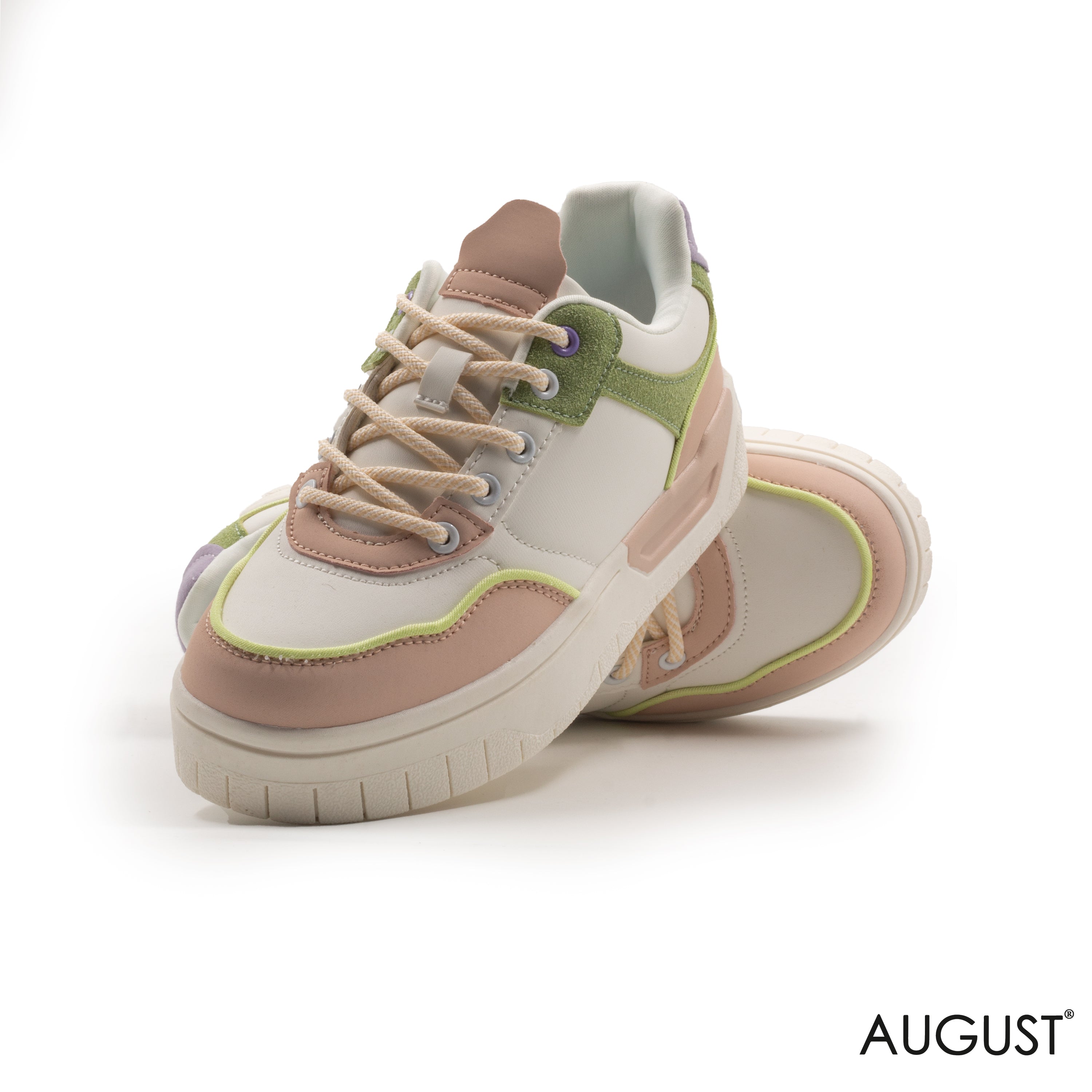 LEATHER SHOES RUBBER SOLE ,FABRIC LACES