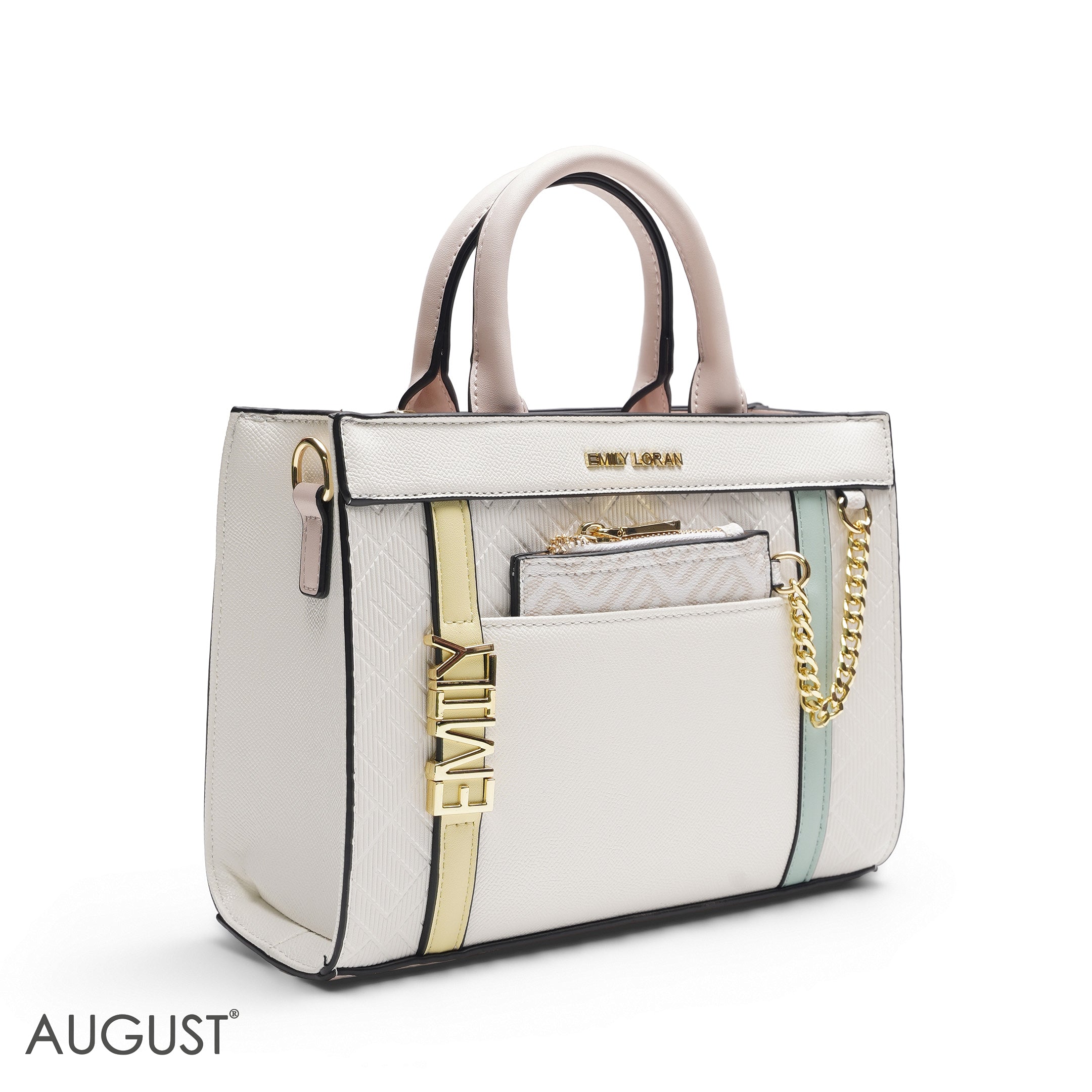 EMILY MULTI-COLOUR TEXTURED TOTE BAG - MED