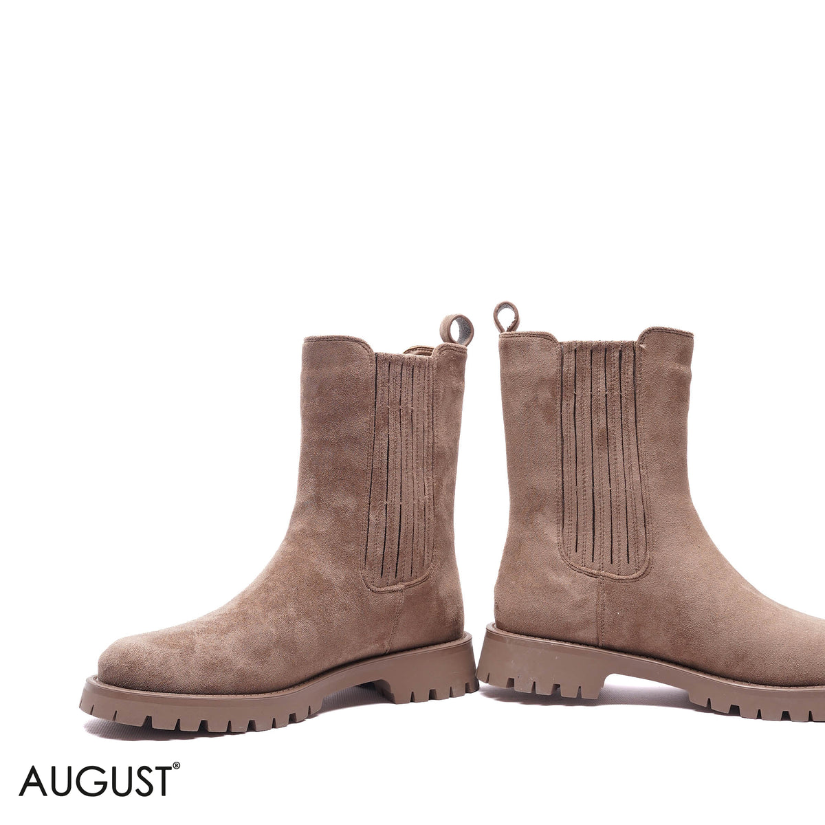 LUG-SOLE SUEDE CHELSEA BOOTS