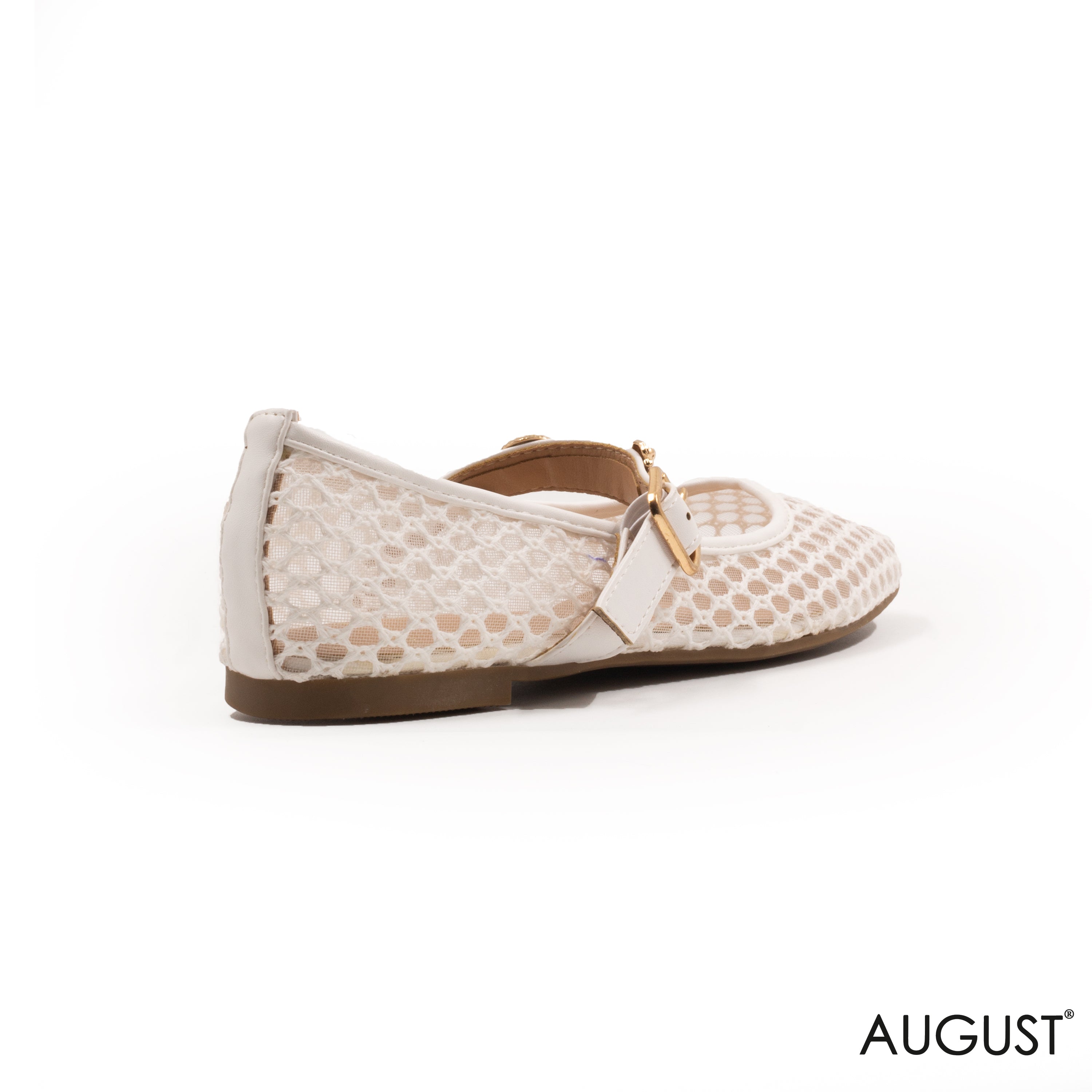 MESH BALLET FLAT WITH SLIDES SEASHELL EMBELLISHMENTS