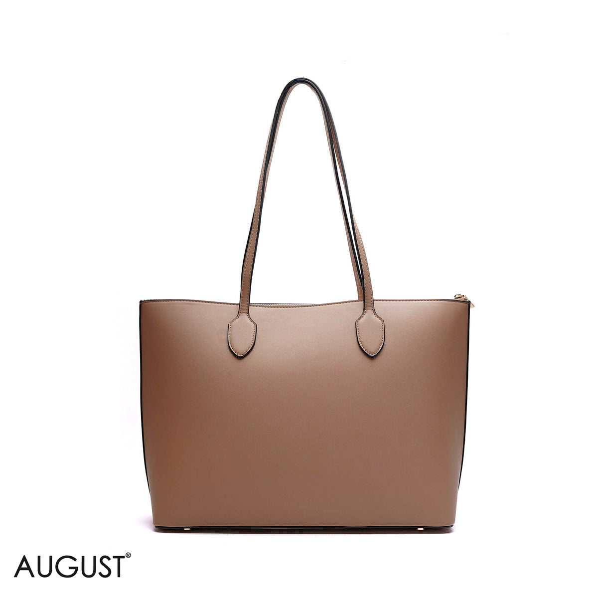 FLORAL PRINT MONOGRAM TOTE BAG WITH MINI POUCH