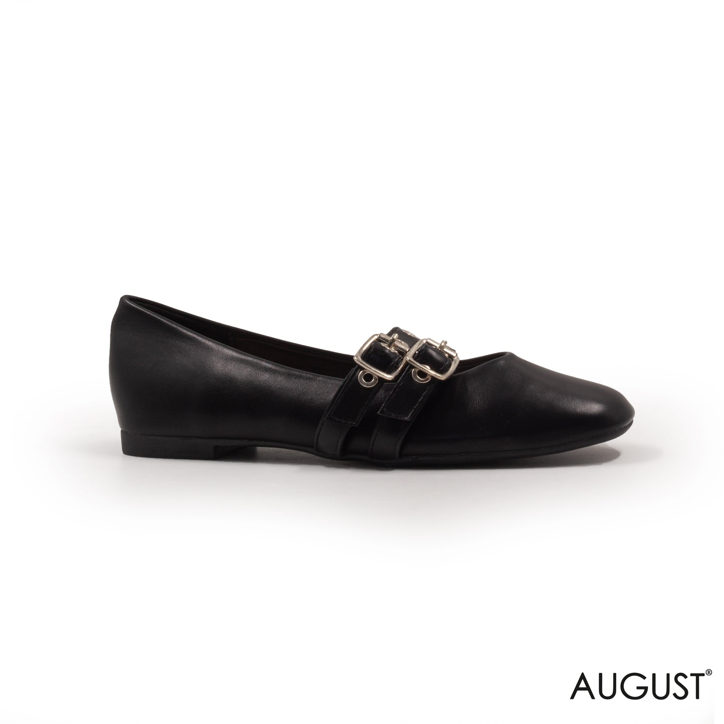 LEATHER  BALLET FLATS WITH STRAPPY