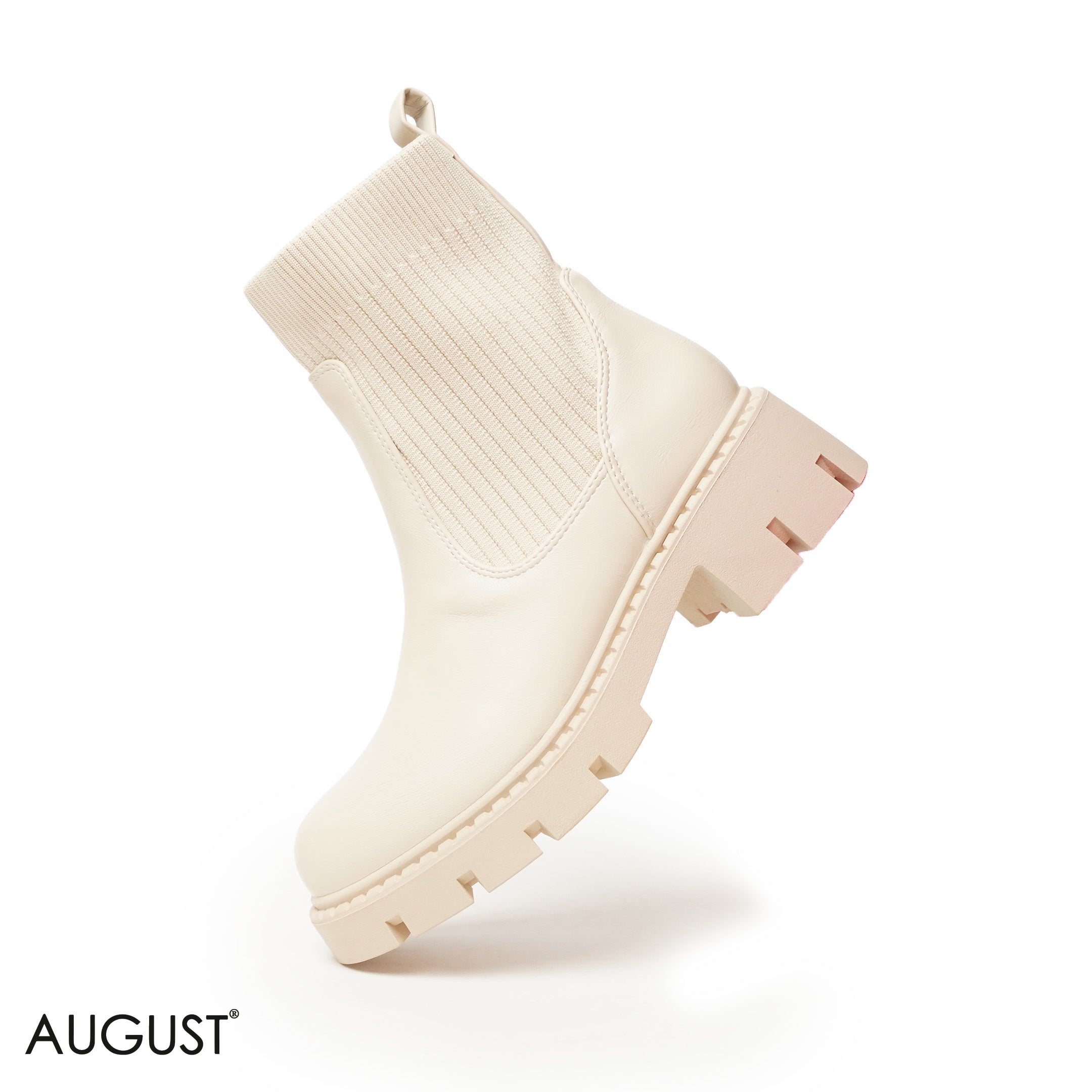 STRETCHY SOCK ANKLE BOOTS WITH CHUNKY SOLE